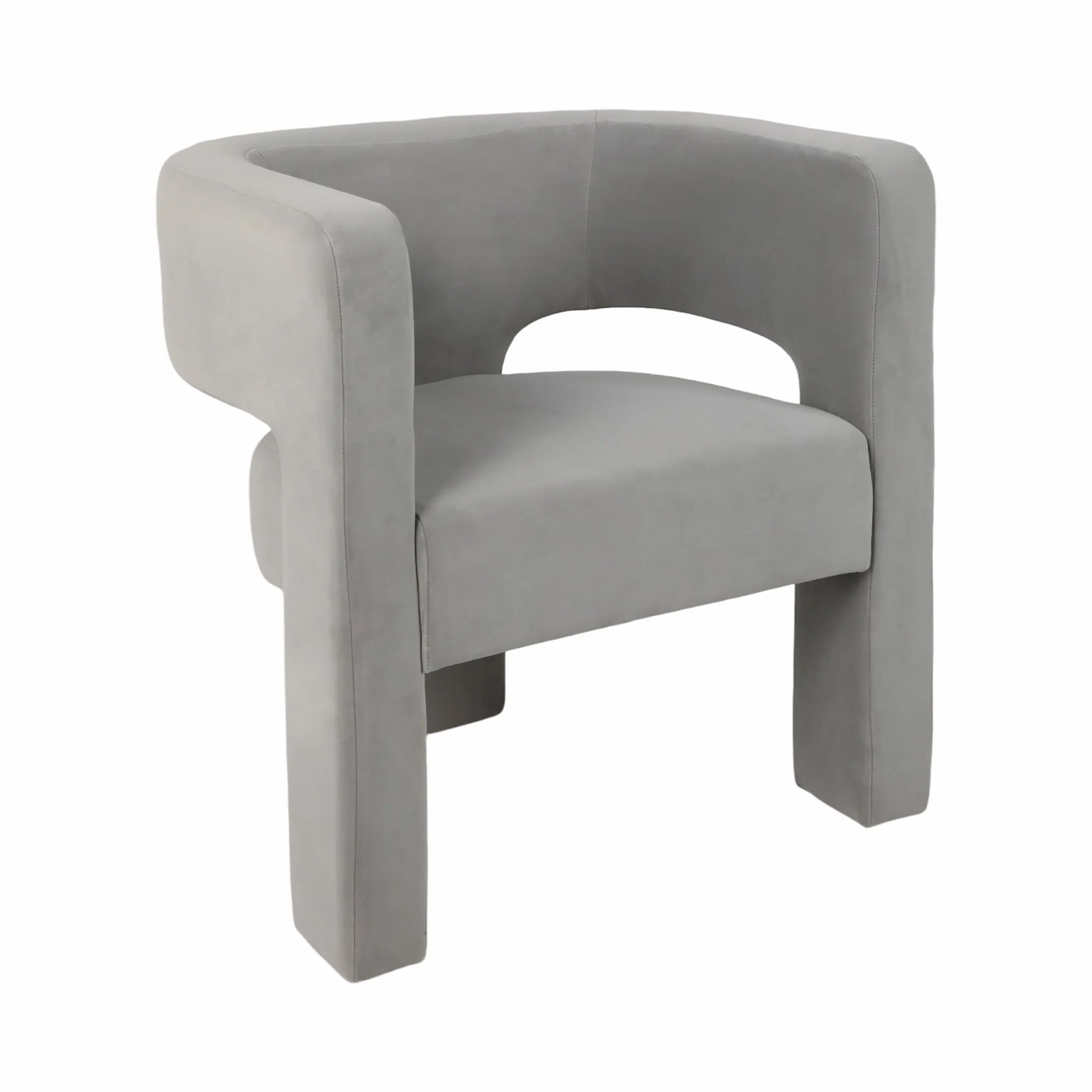 Round Back Chair, Gray - Image 2