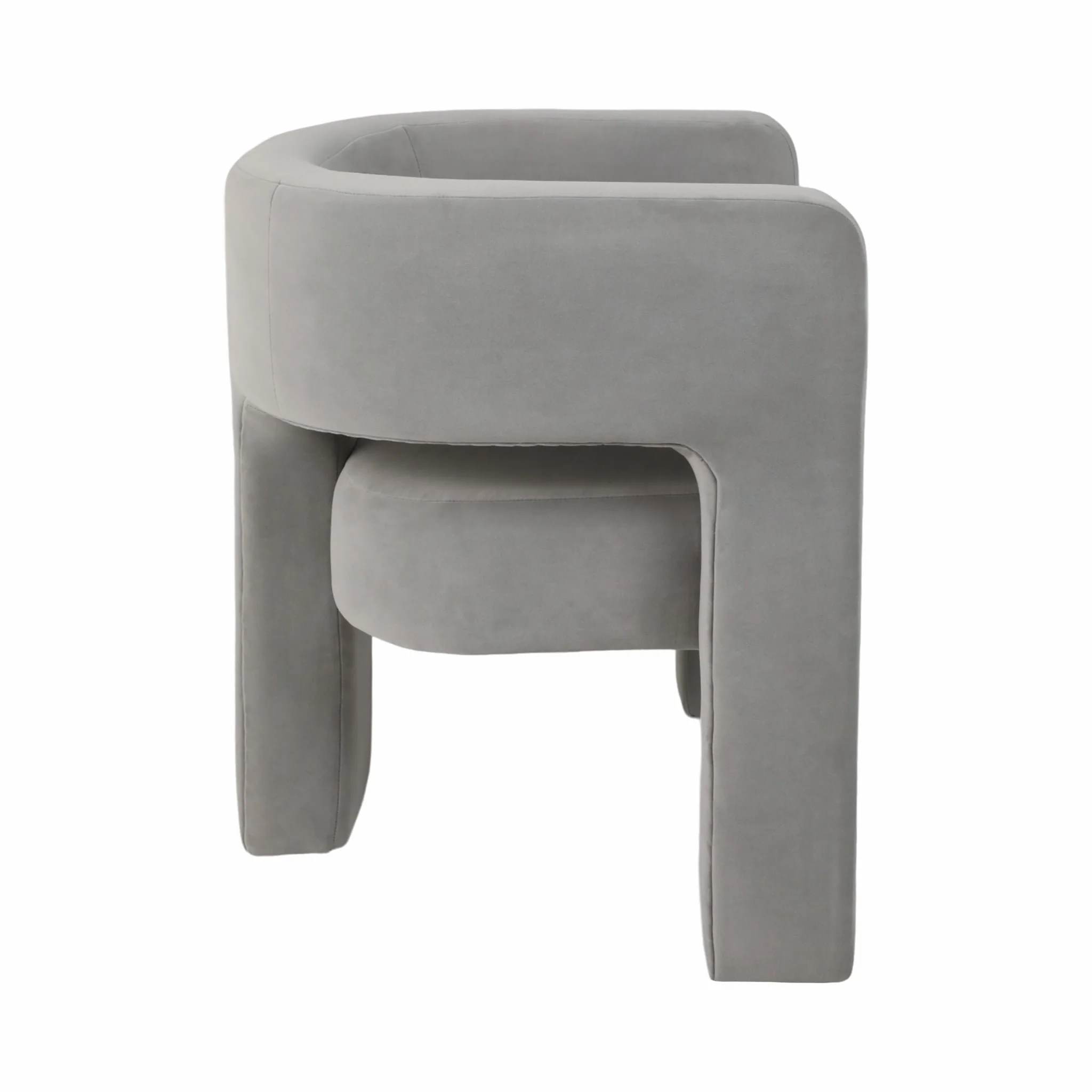 Round Back Chair, Gray - Image 3