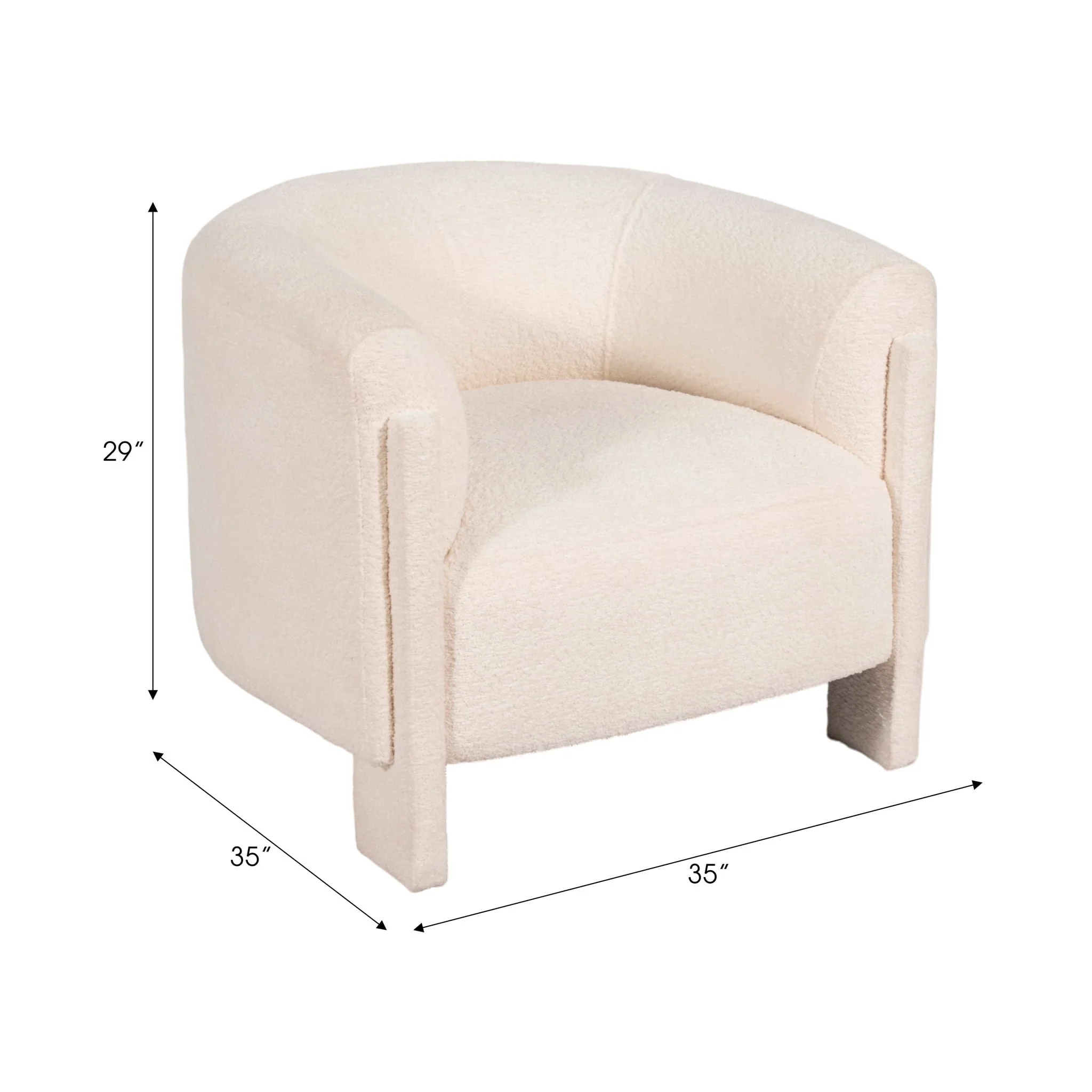 Roundback Accent Chair, Ivory - Image 7