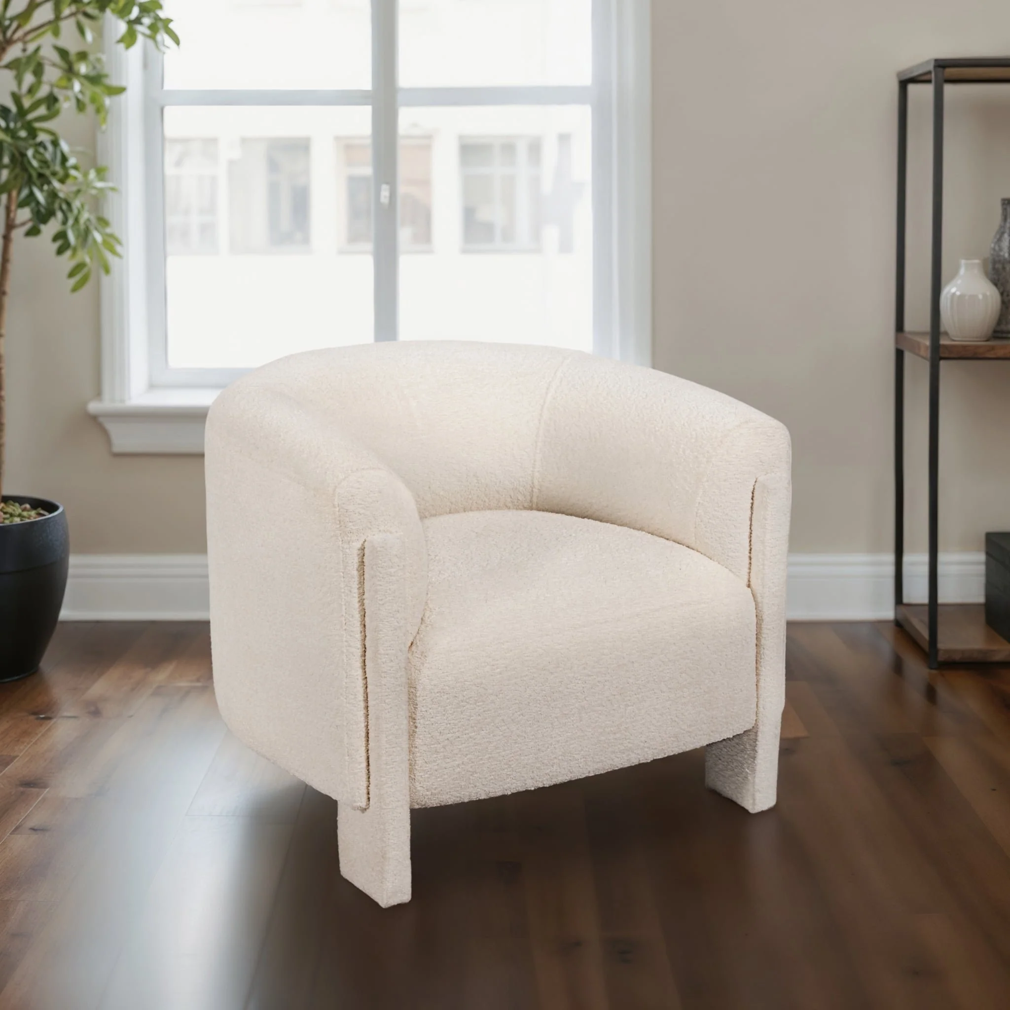 Roundback Accent Chair, Ivory - Image 9