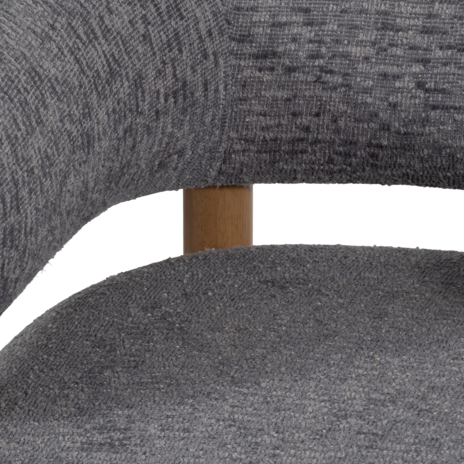 Roundback Accent Chair W/ Wood Legs, Gray - Image 5