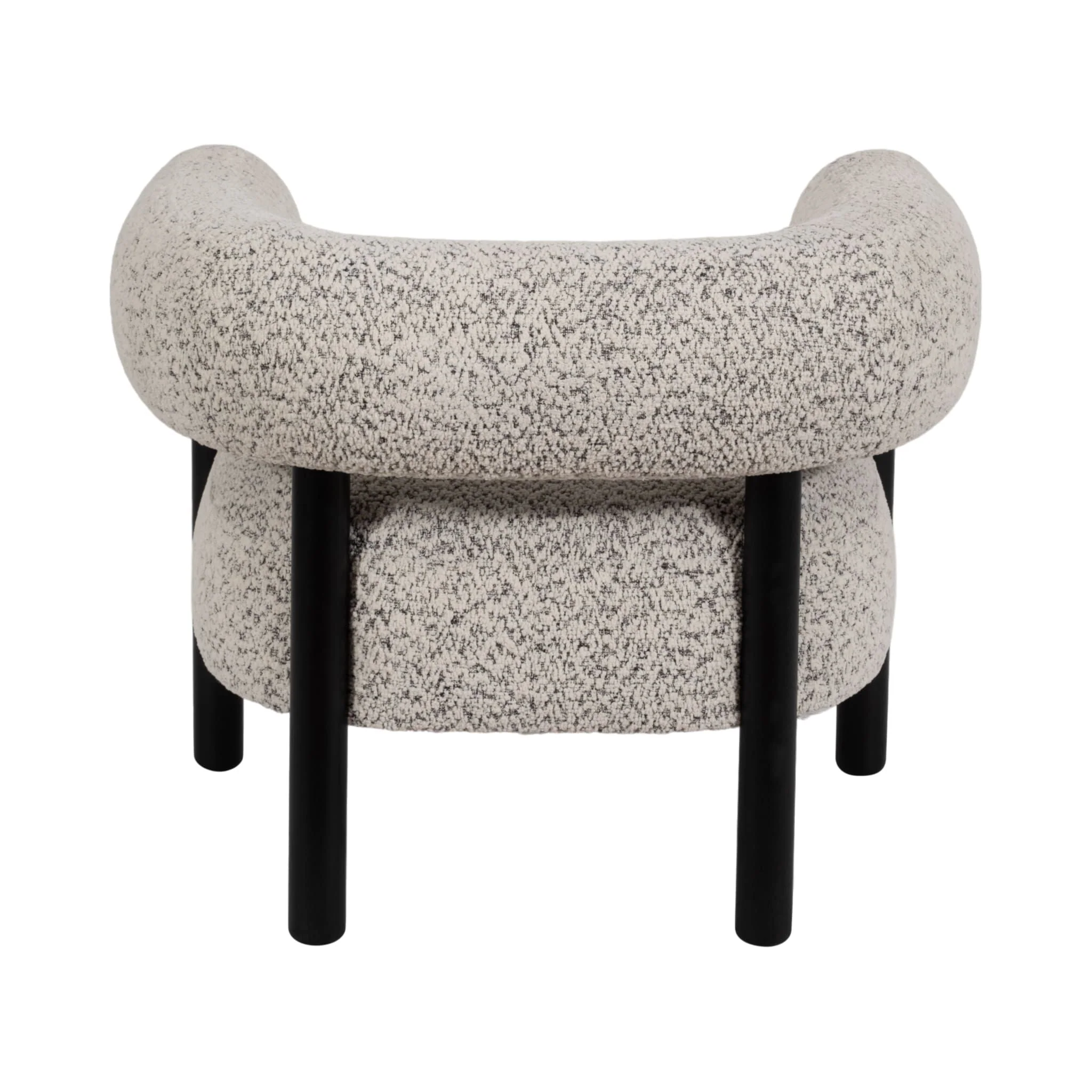 Roundback Accent Chair W/ Wood Legs, Speckled Wht - Image 4