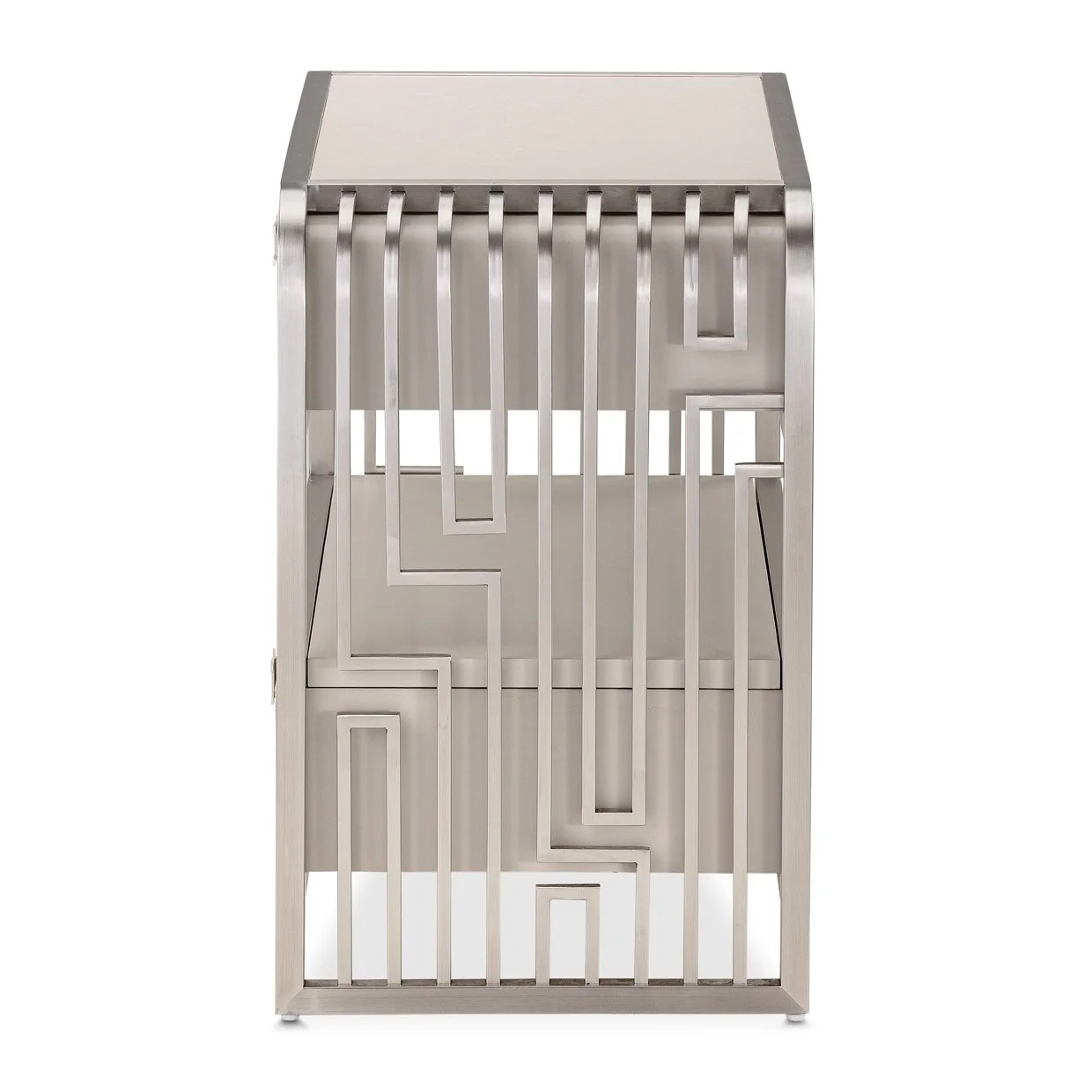 Roxbury Park Metal Nightstand - Stainless Steel - Image 3