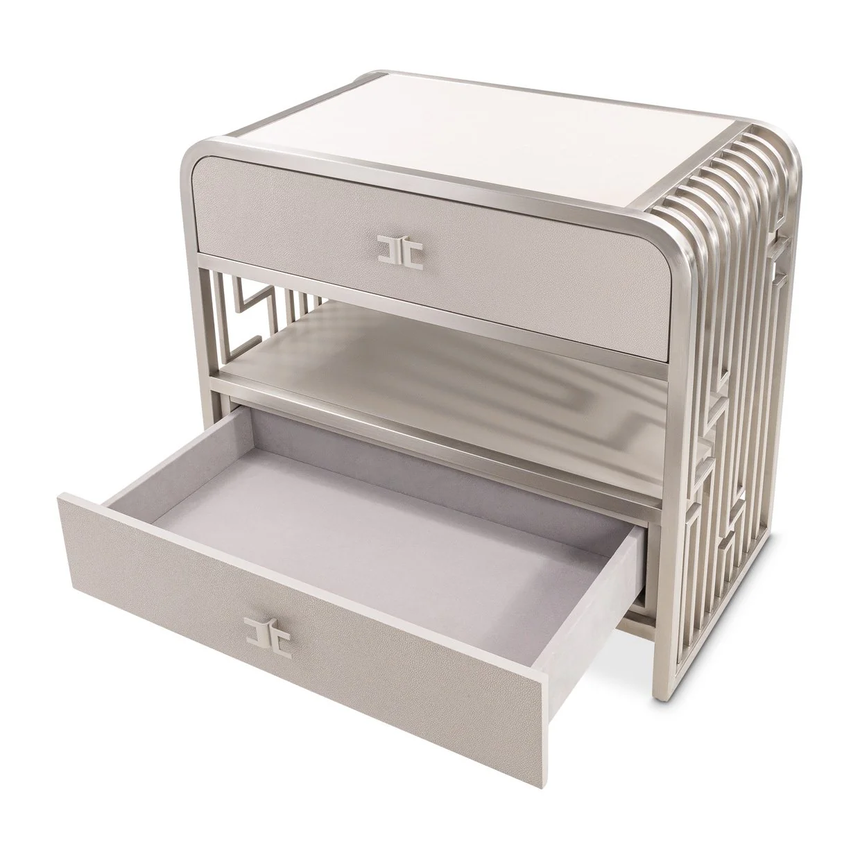 Roxbury Park Metal Nightstand - Stainless Steel - Image 5