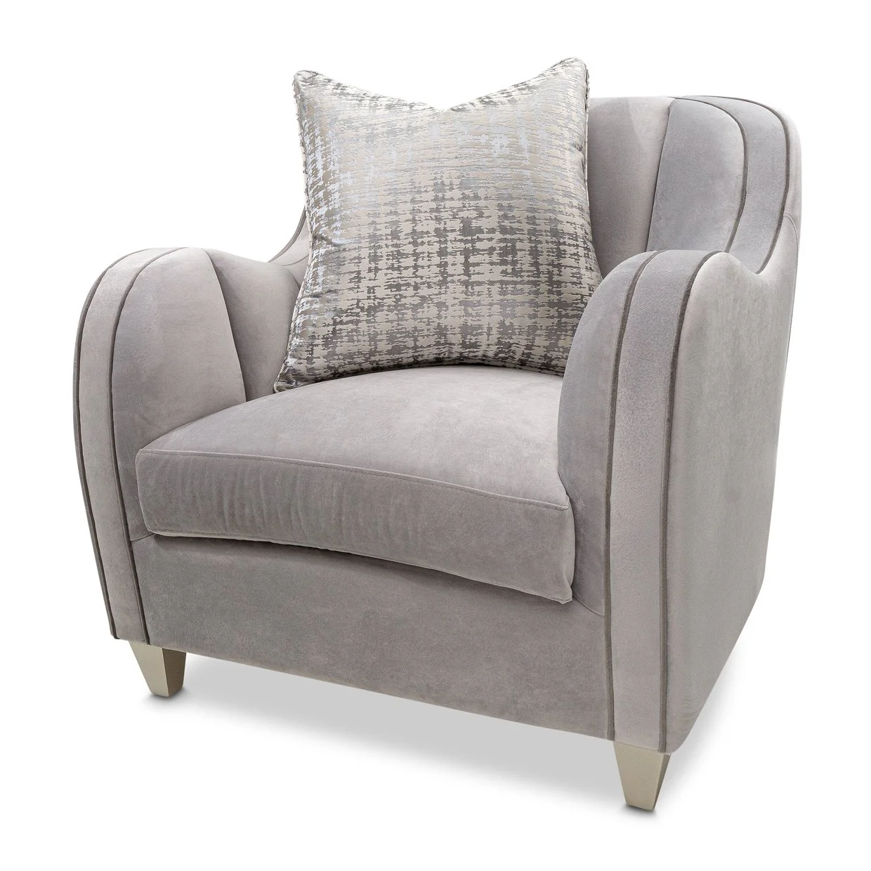 Roxbury Park Velvet Matching Chair - Steel/Slate - Image 10