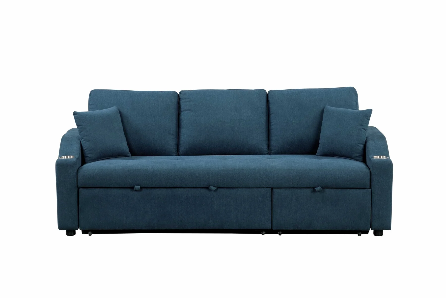 Royden Sleeper Sofa w/ Cupholder, Blue - Image 8