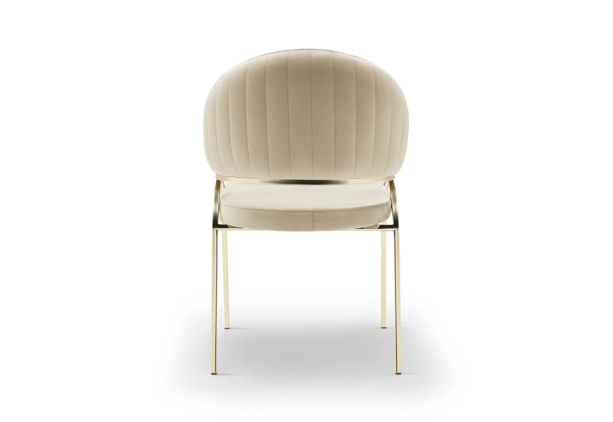 Ruby Chair With Gold Legs - Beige - Image 6
