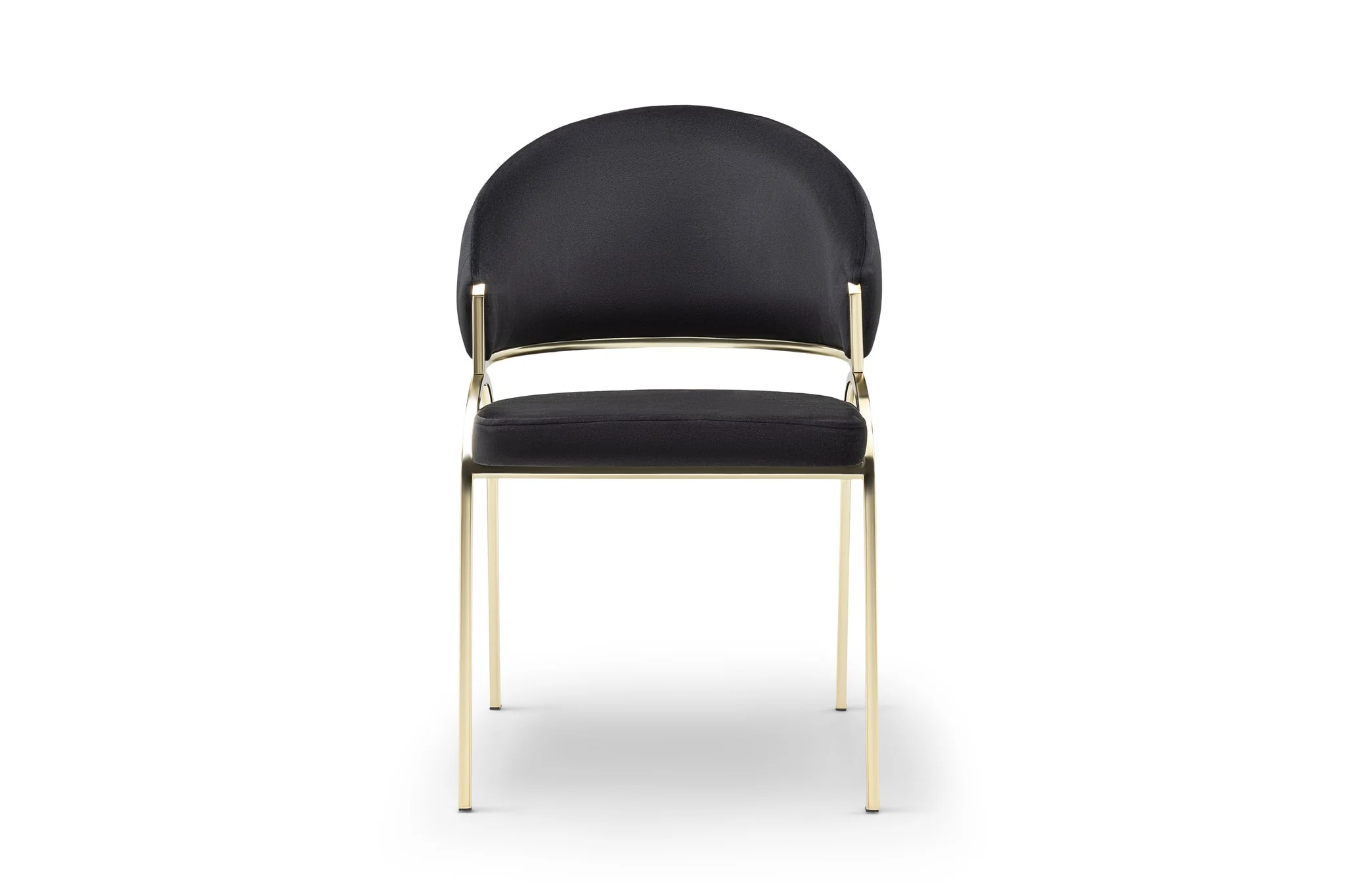 Ruby Chair With Gold Legs - Black - Image 5