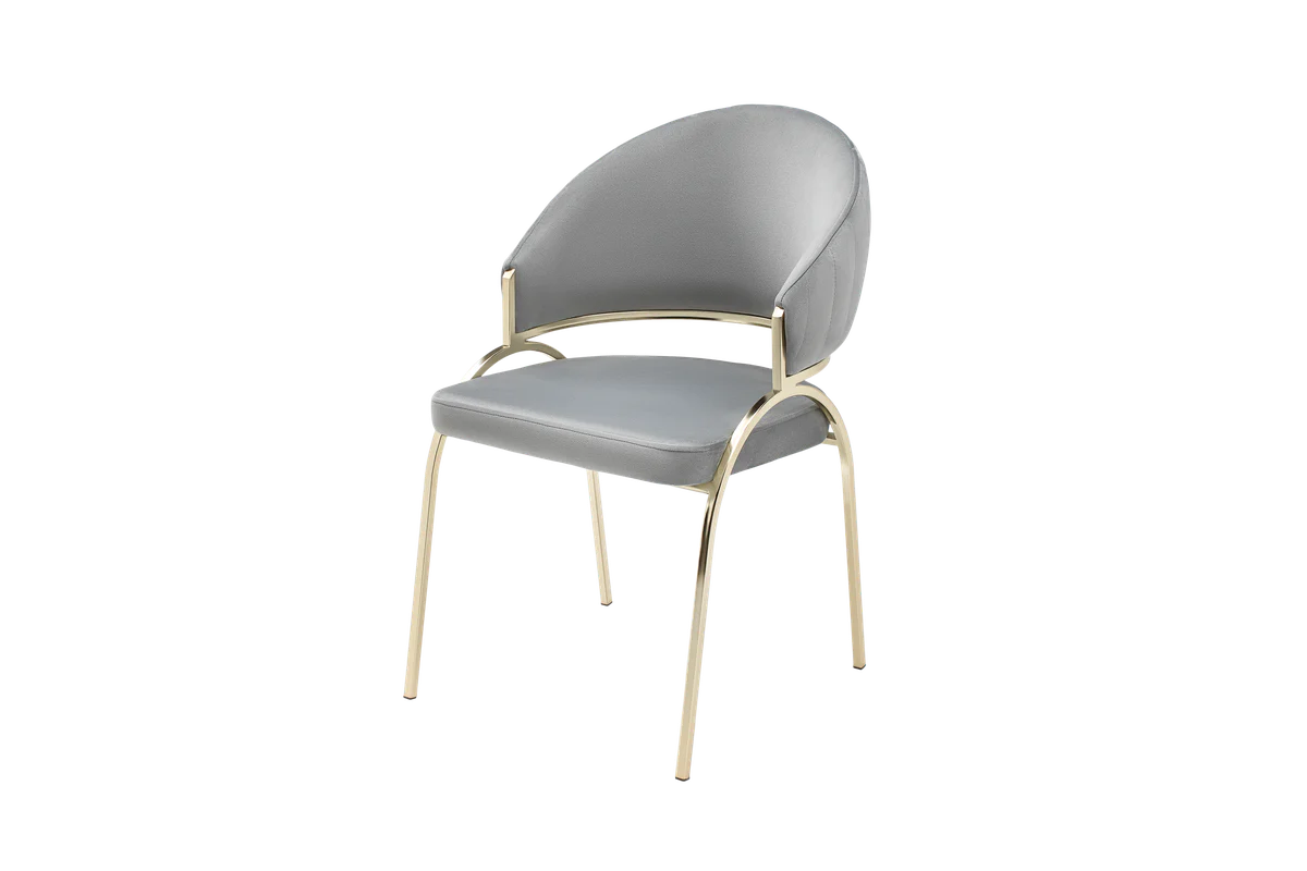 Ruby Chair With Gold Legs - Gray - Image 6