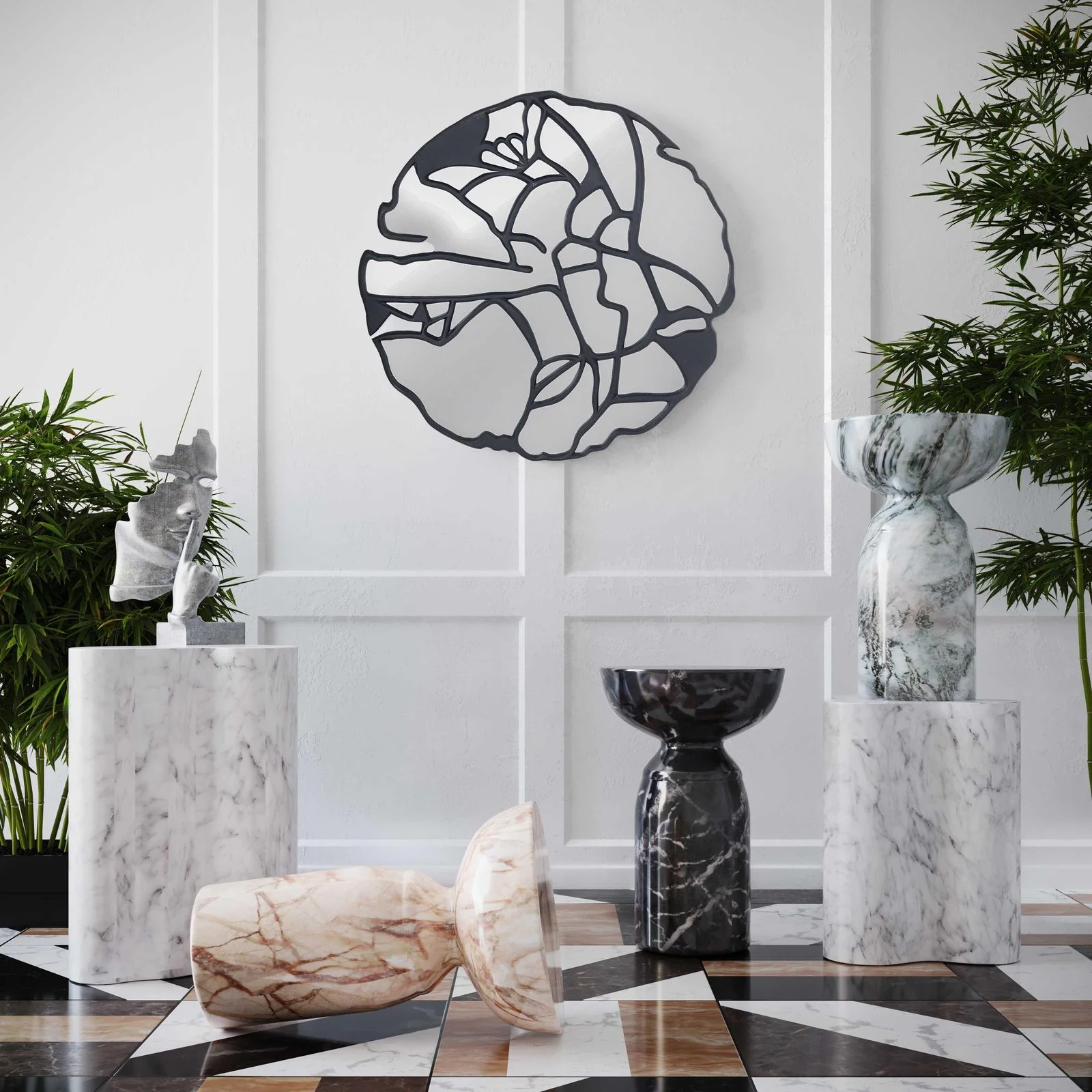 Rue Black Marble Side Table - Image 2