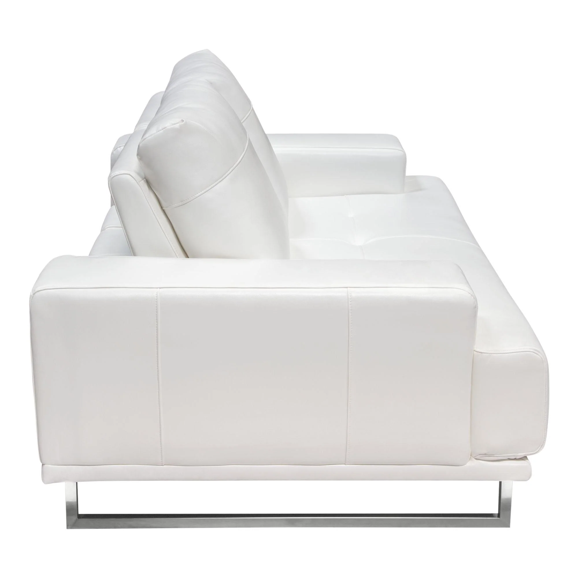 Russo Loveseat w/ Adjustable Seat Backs in White Air Leather by Diamond Sofa - Image 5