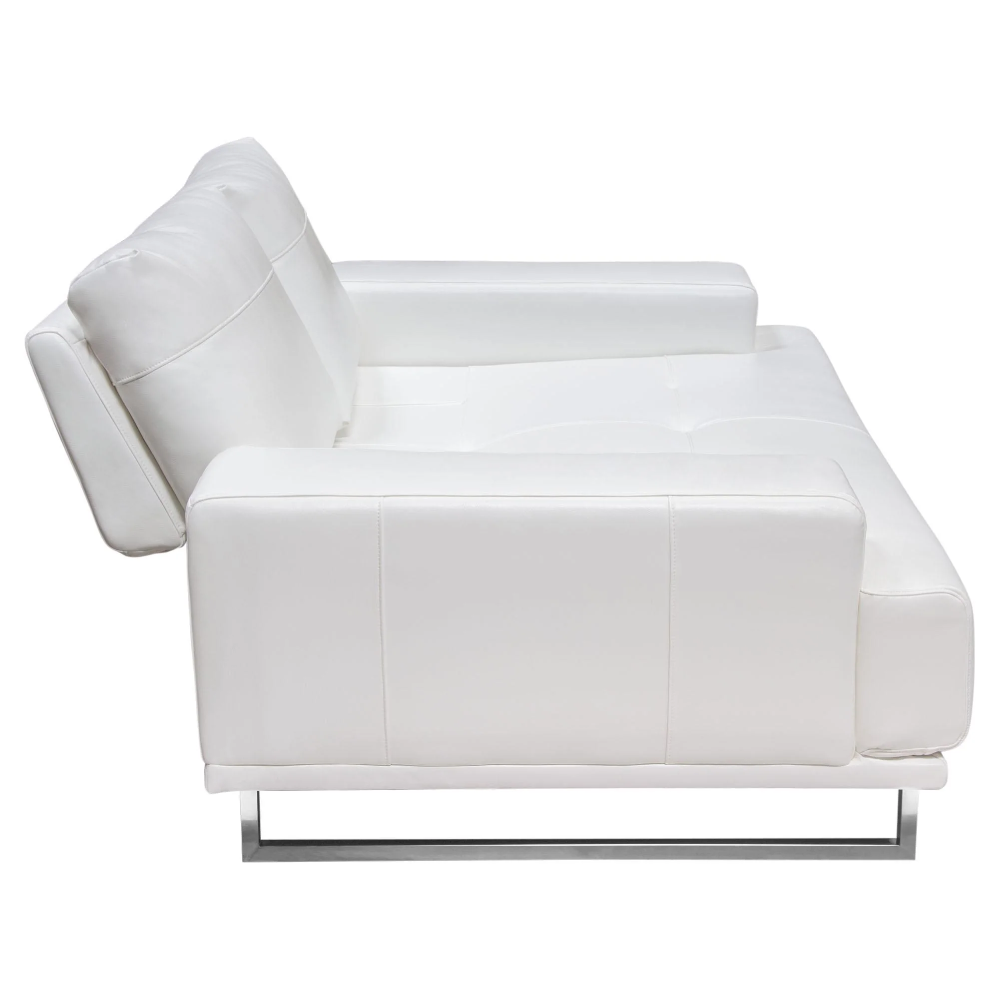Russo Loveseat w/ Adjustable Seat Backs in White Air Leather by Diamond Sofa - Image 7