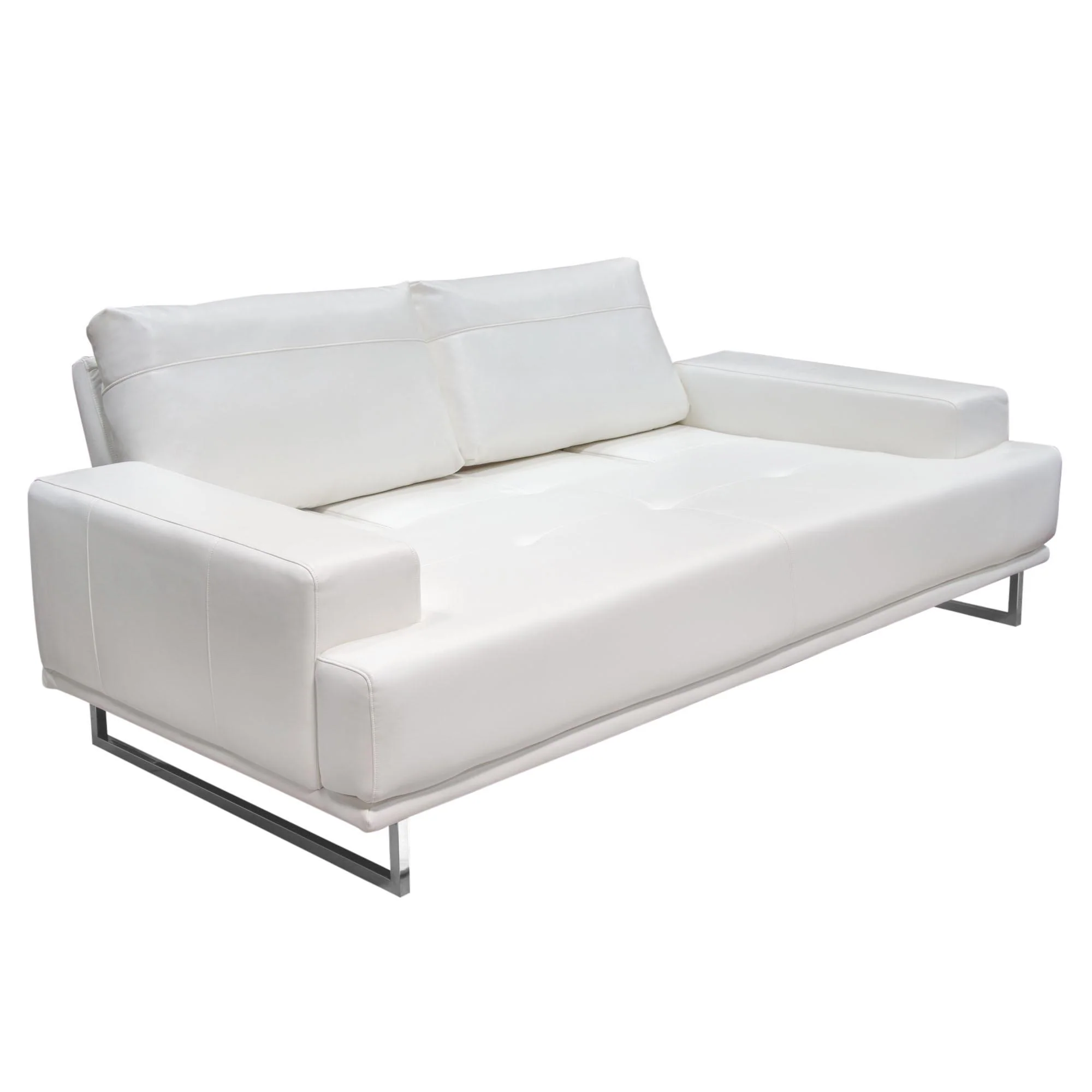 Russo Sofa w/ Adjustable Seat Backs in White Air Leather by Diamond Sofa - Image 3