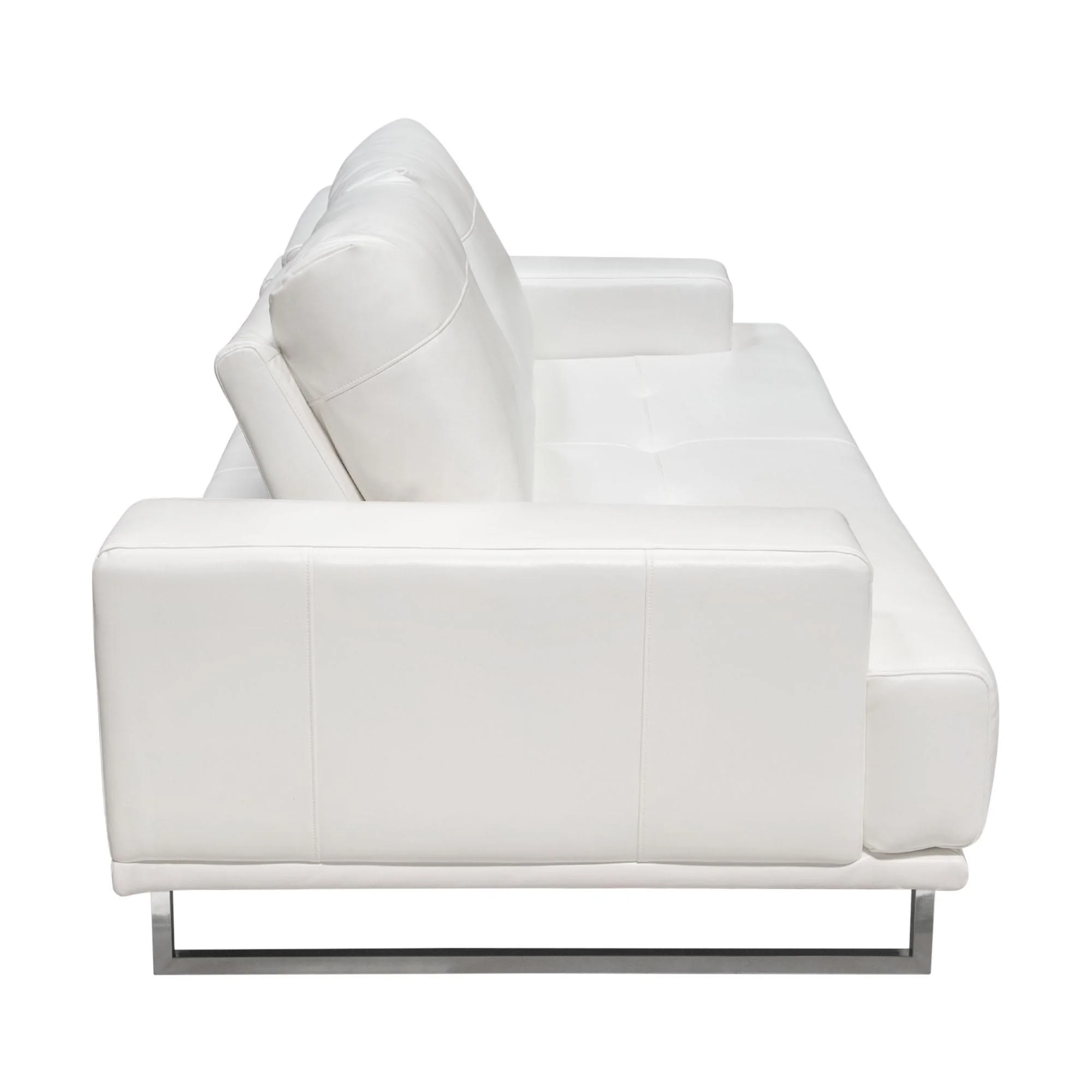 Russo Sofa w/ Adjustable Seat Backs in White Air Leather by Diamond Sofa - Image 5