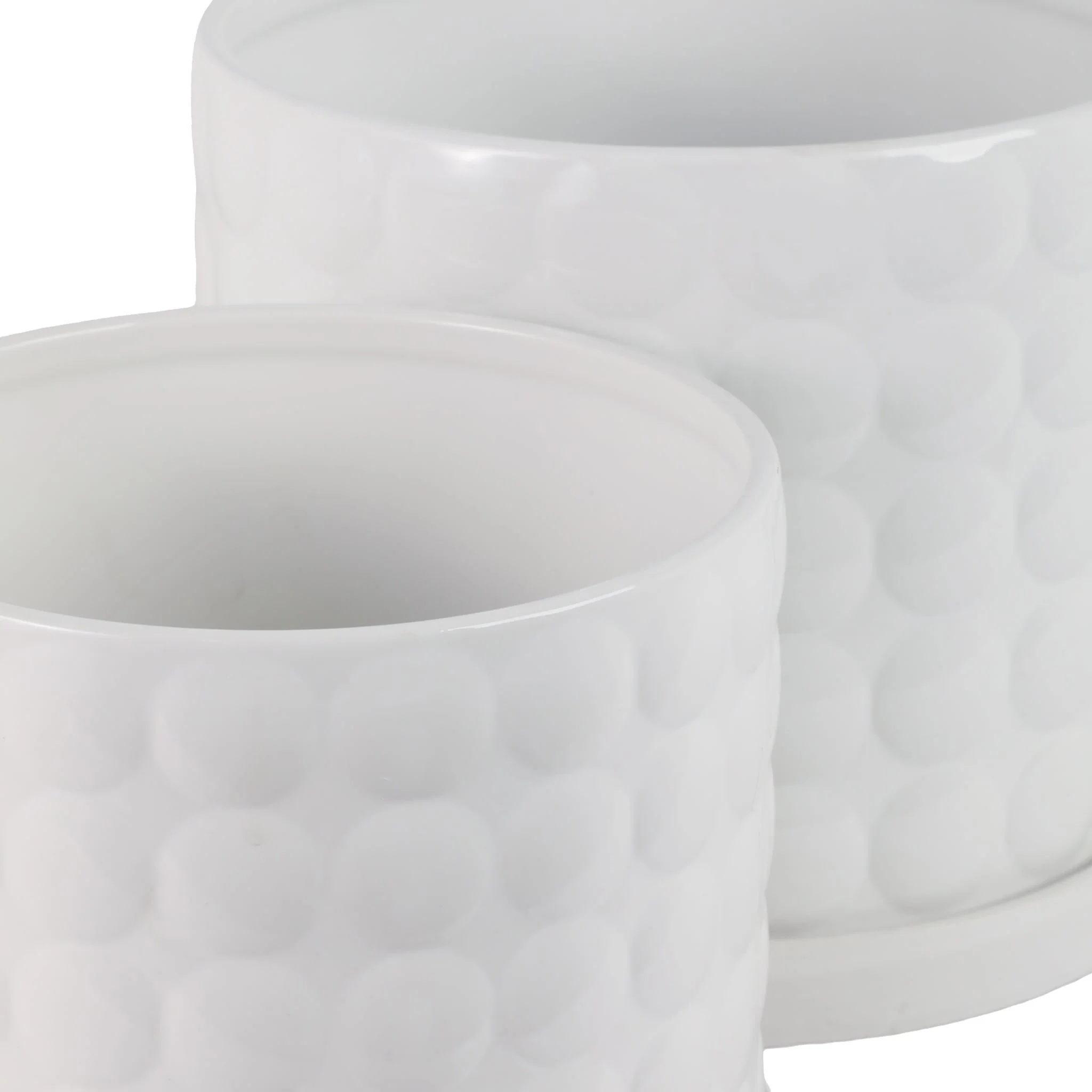 S/2 10/12" Bubble Planter, White - Image 6