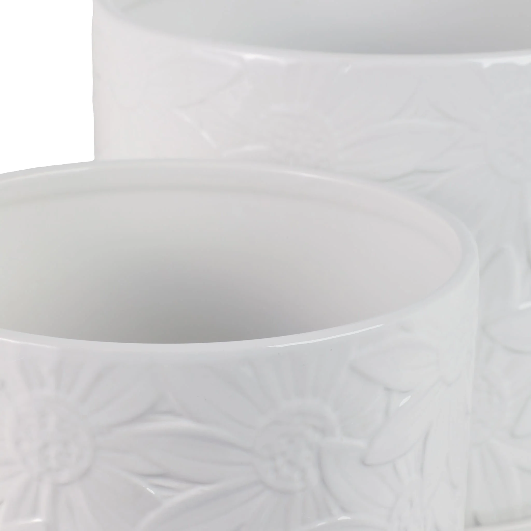 S/2 10/12" Daisy Flower Planter, White - Image 5