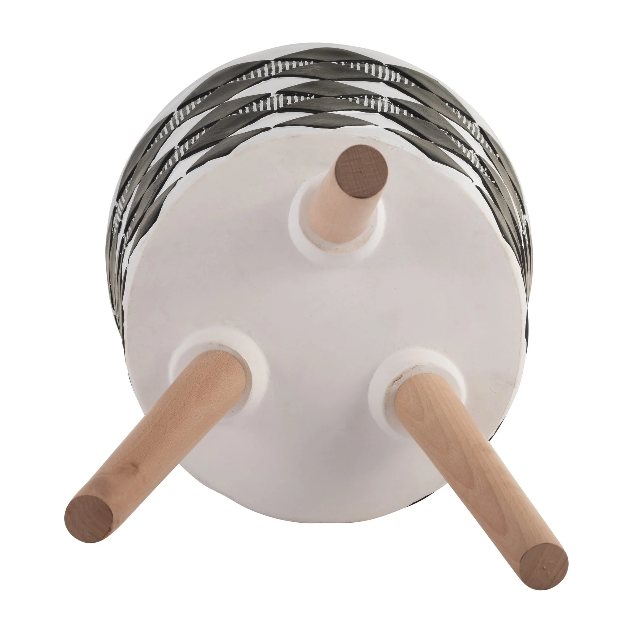 S/2 10/12" Diamond Planter W/ Wood Legs, Black(kd) - Image 7