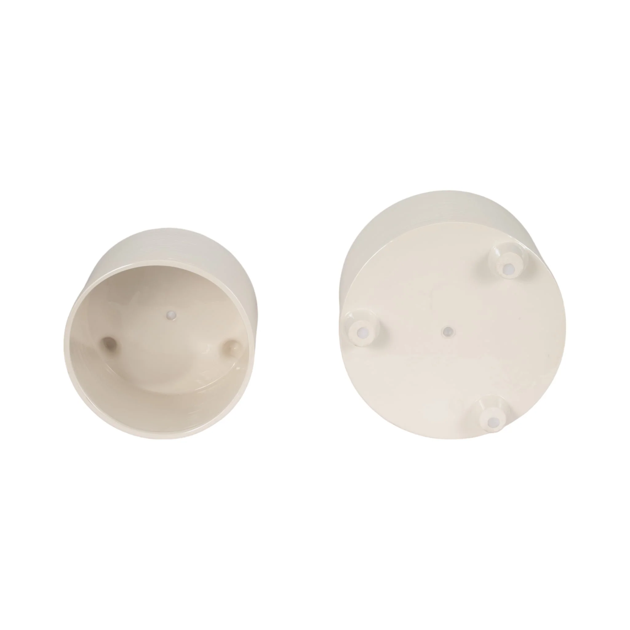 S/2 10/12" Iridescent Ribbed Planters, Ivory - Image 5