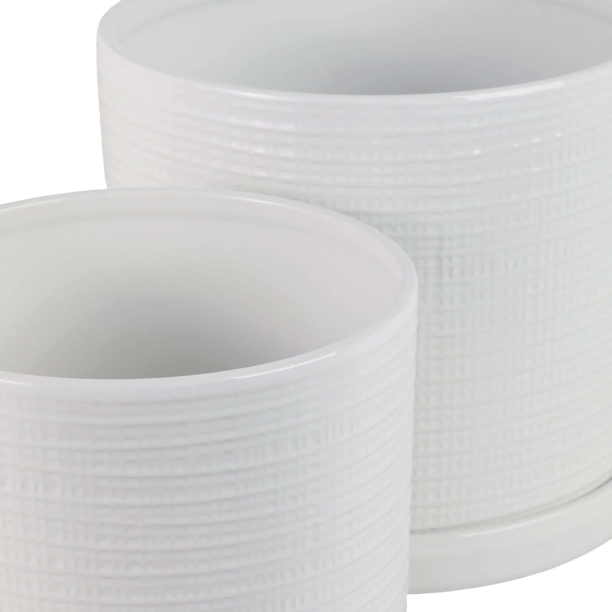 S/2 10/12" Modern Planter, White - Image 6