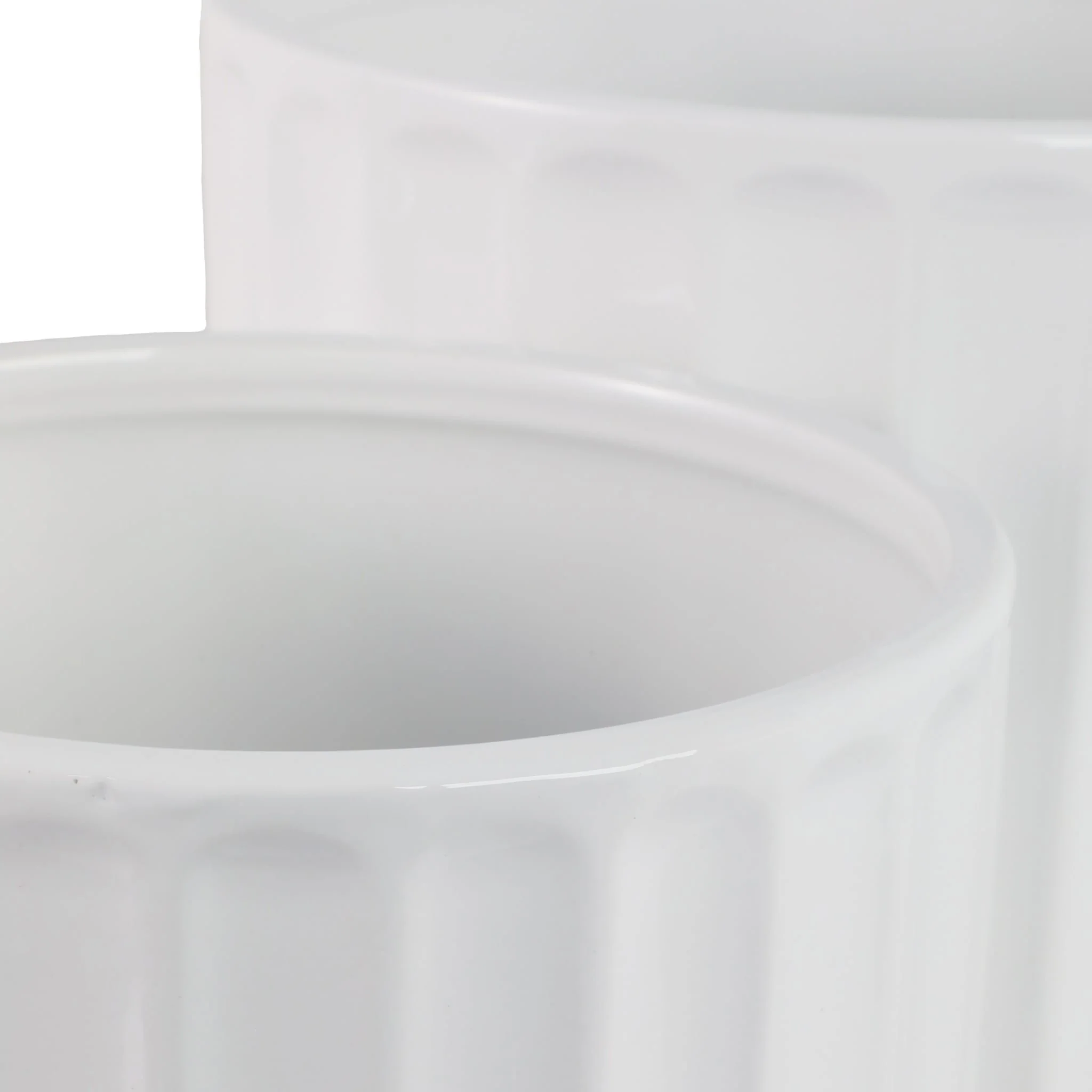 S/2 10/12" Ribbed Planter, White - Image 6
