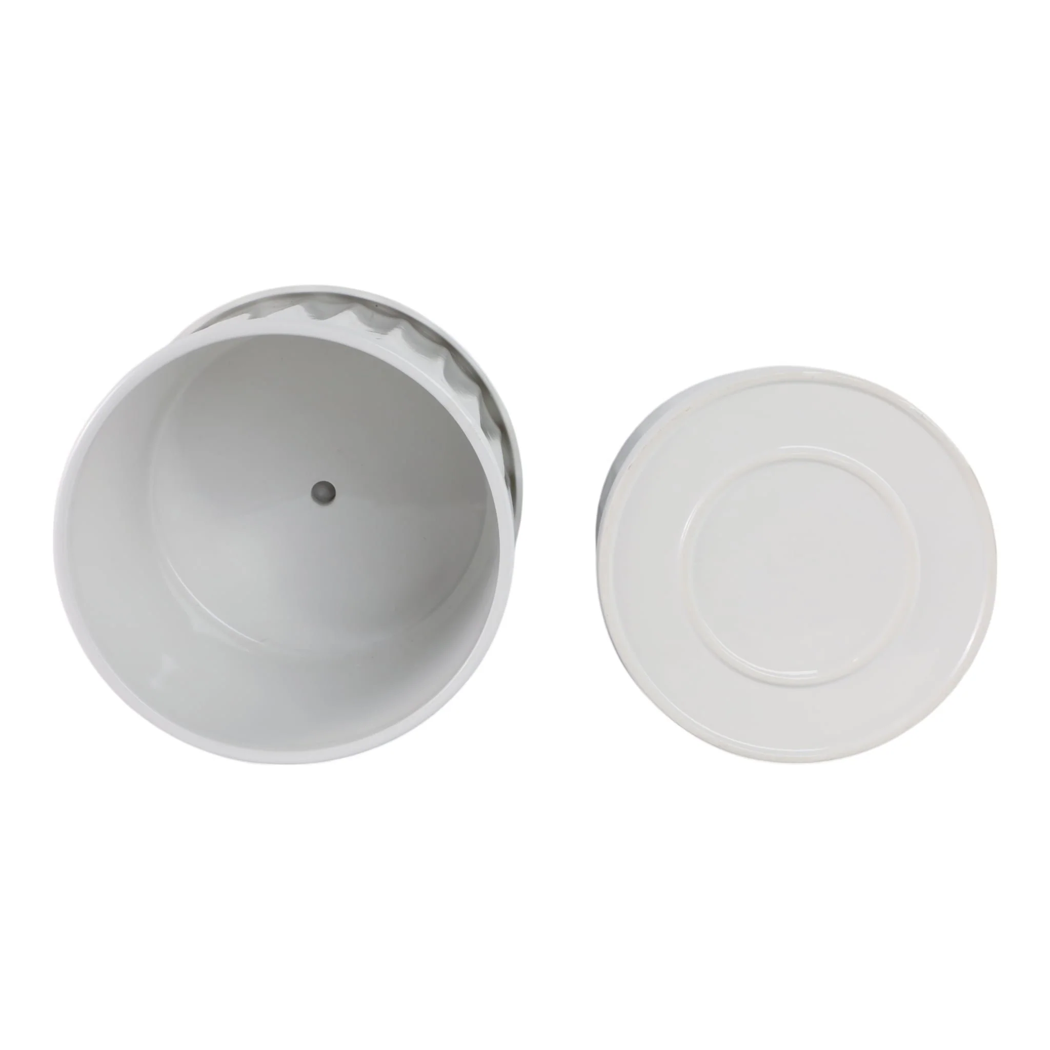 S/2 10/12" Ribbed Planter, White - Image 7