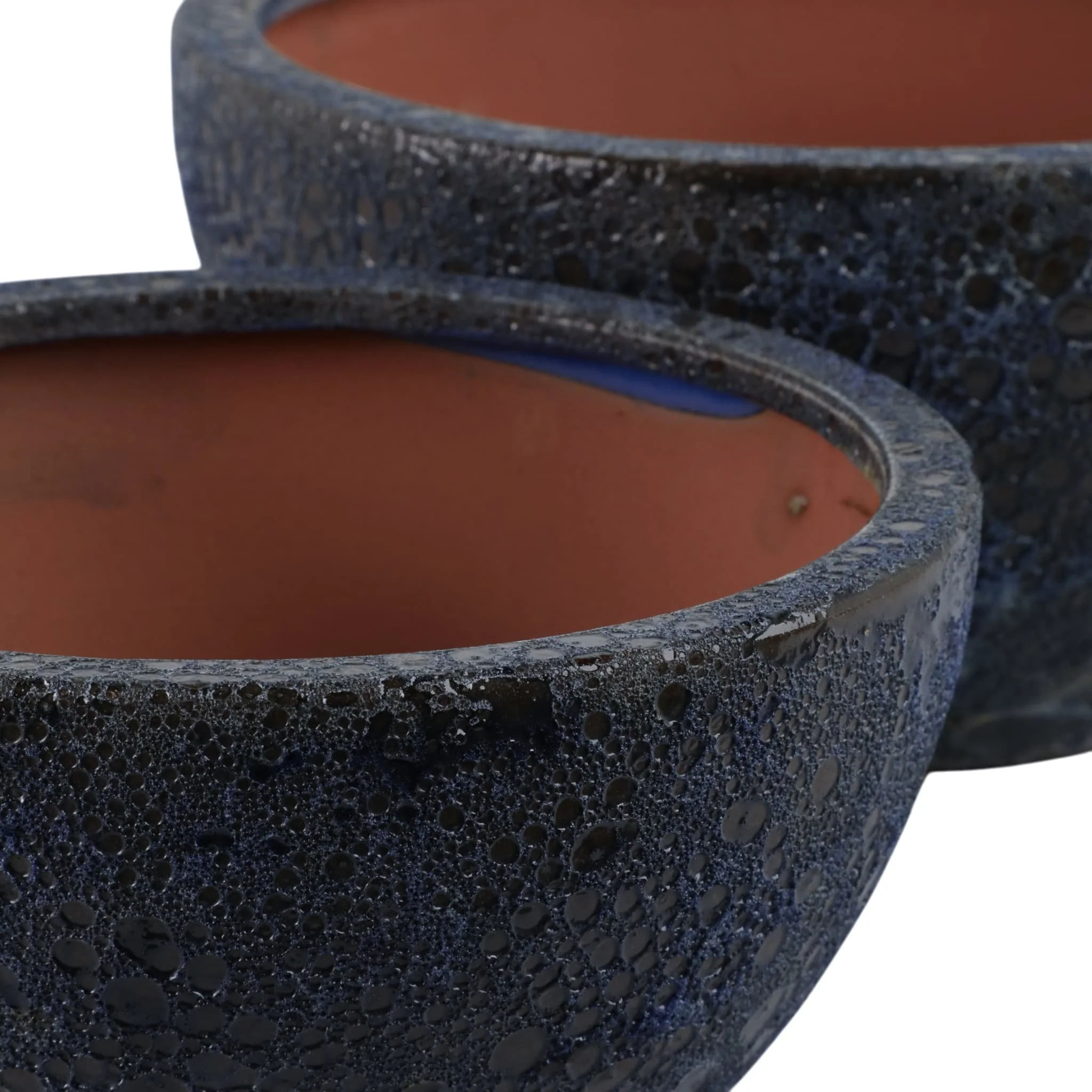 S/2 10/13" Lava Bowl Planters, Blue - Image 6
