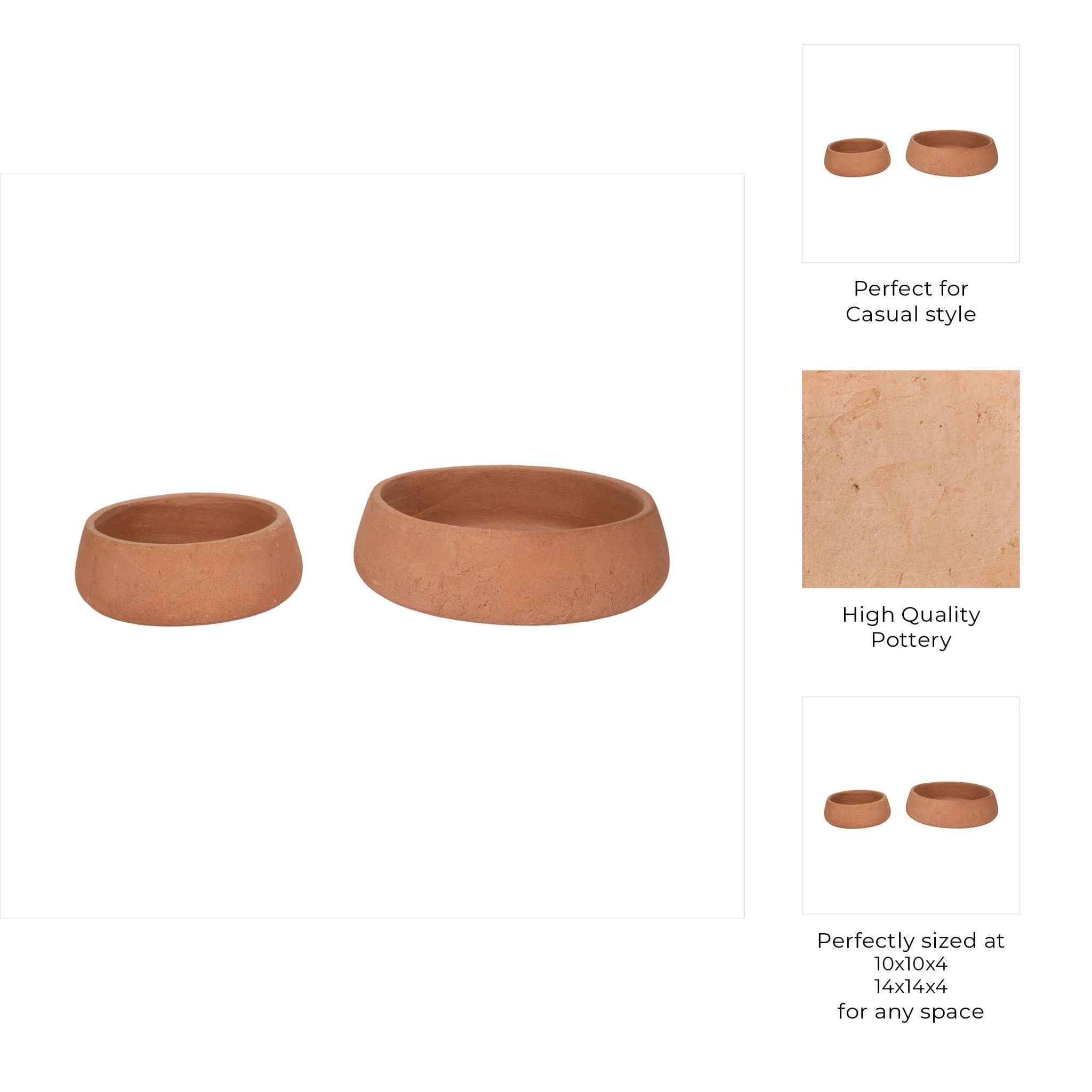 S/2 10/14" Bowls, Natural - Image 8