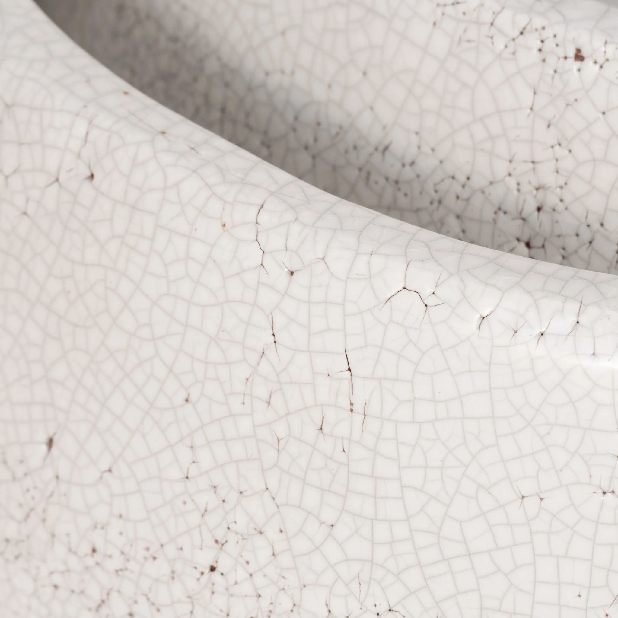 S/2 10/14" Bowls, White Crackle - Image 5