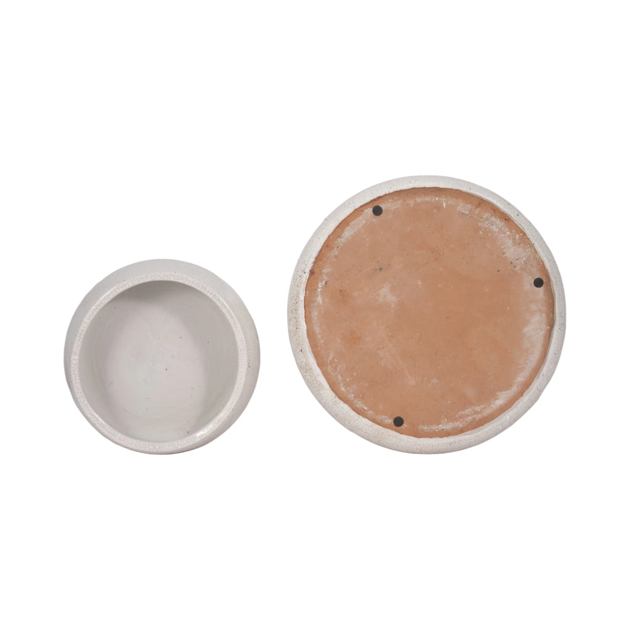 S/2 10/14" Bowls, White Crackle - Image 6