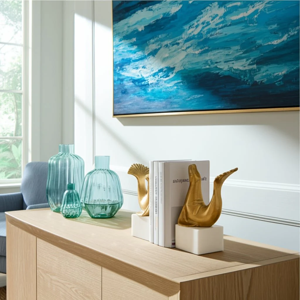 S/2 10" Sea Lion Bookends, Gold - Image 9