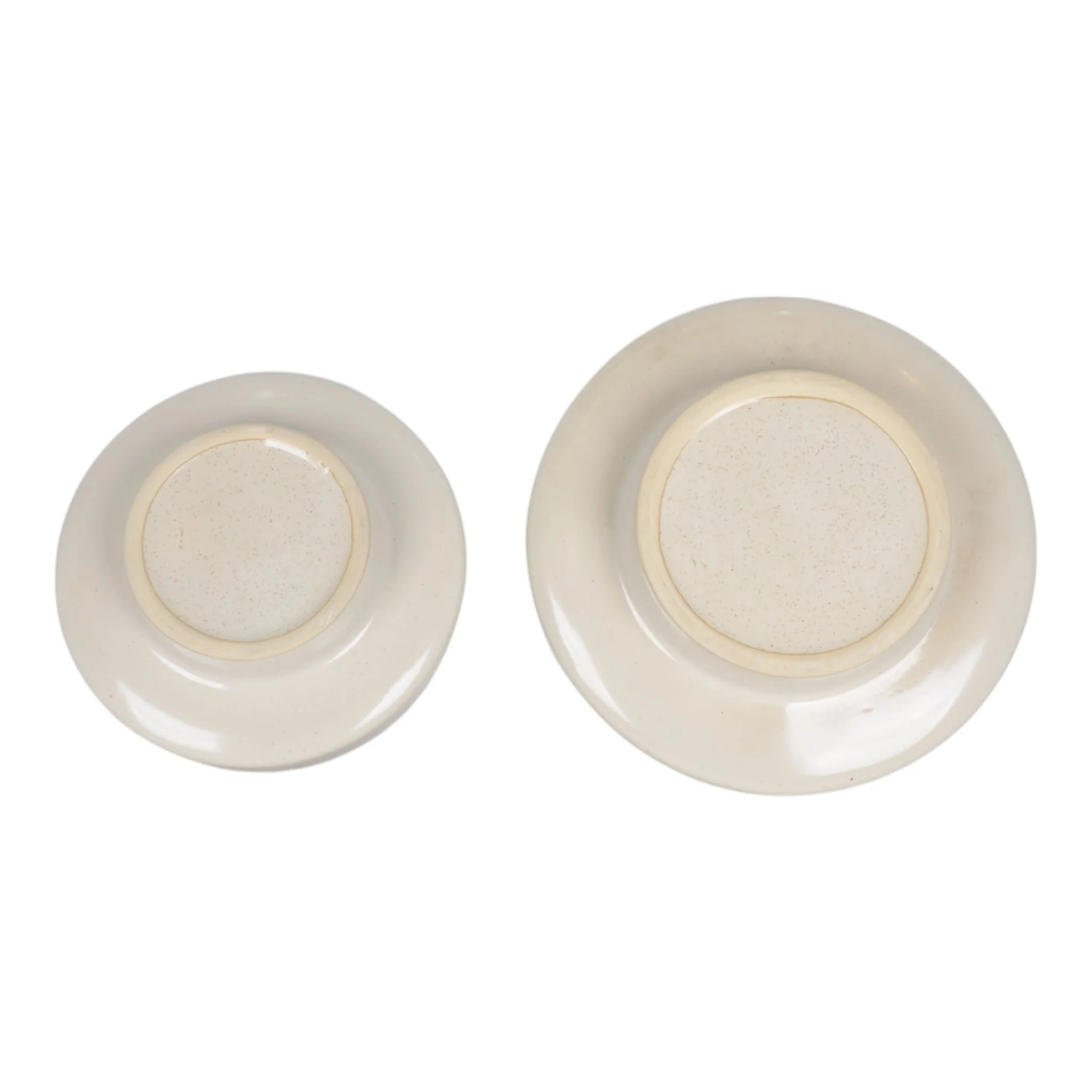 S/2 12/15" Reactive Grip Glaze Bowls, Ivory/brown - Image 3