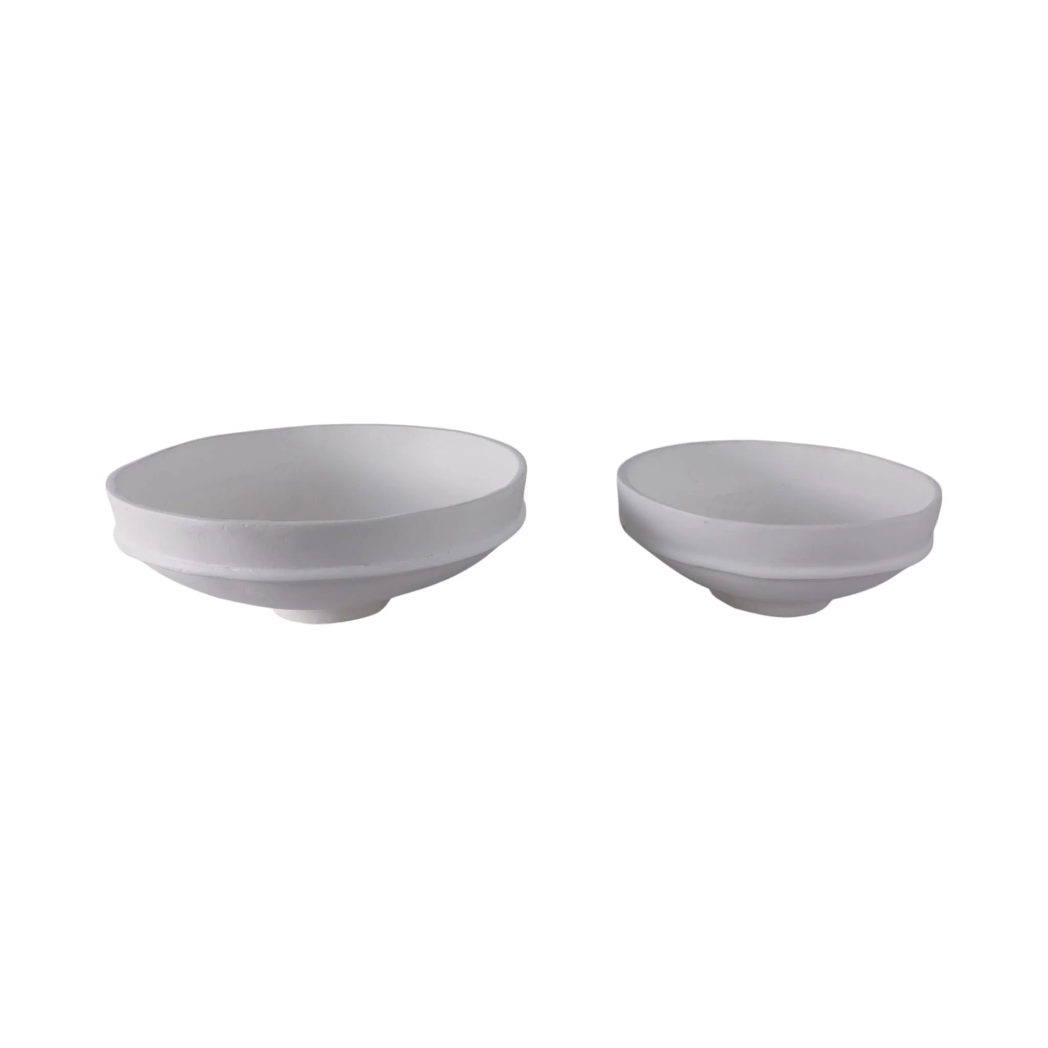 S/2 13/16" Ecomix Traditional Pedestal Bowls, Whit - Image 2