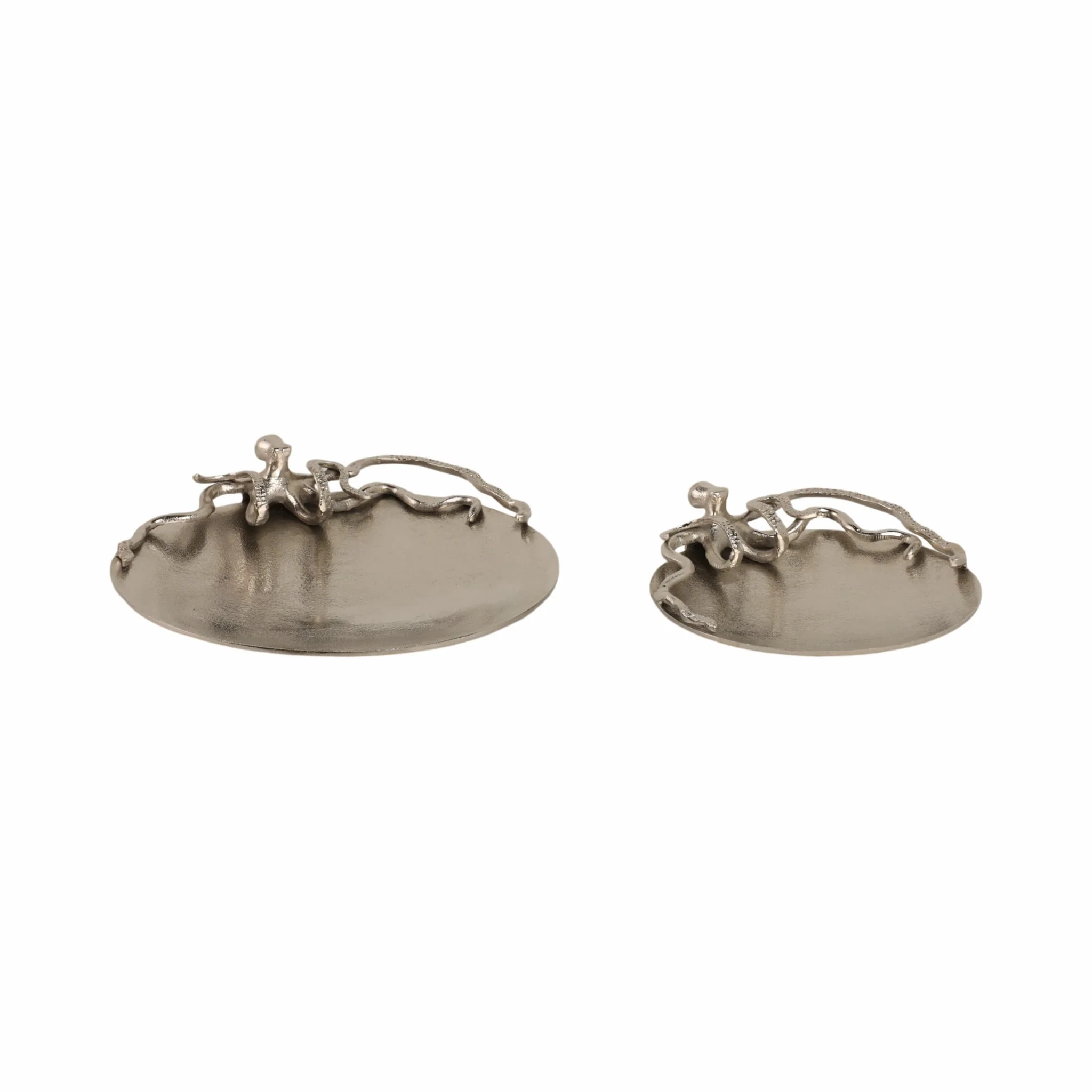 S/2 13/16" Octopus Trays, Silver - Image 2