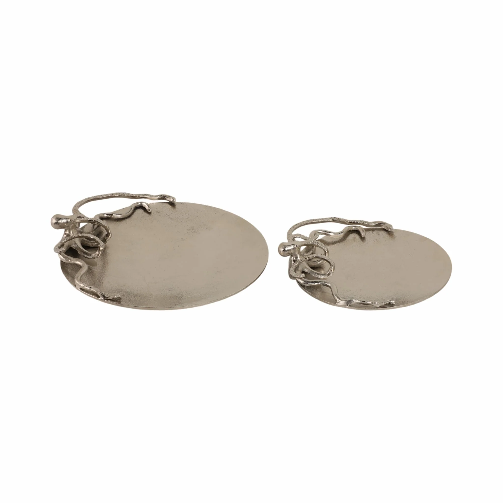 S/2 13/16" Octopus Trays, Silver - Image 3