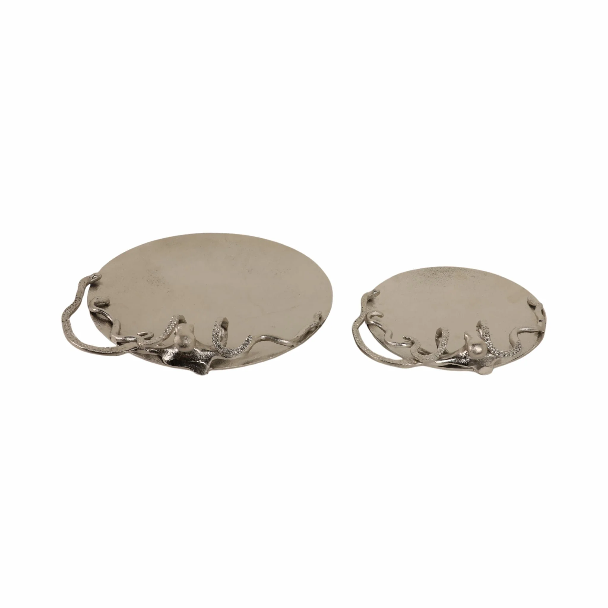 S/2 13/16" Octopus Trays, Silver - Image 4
