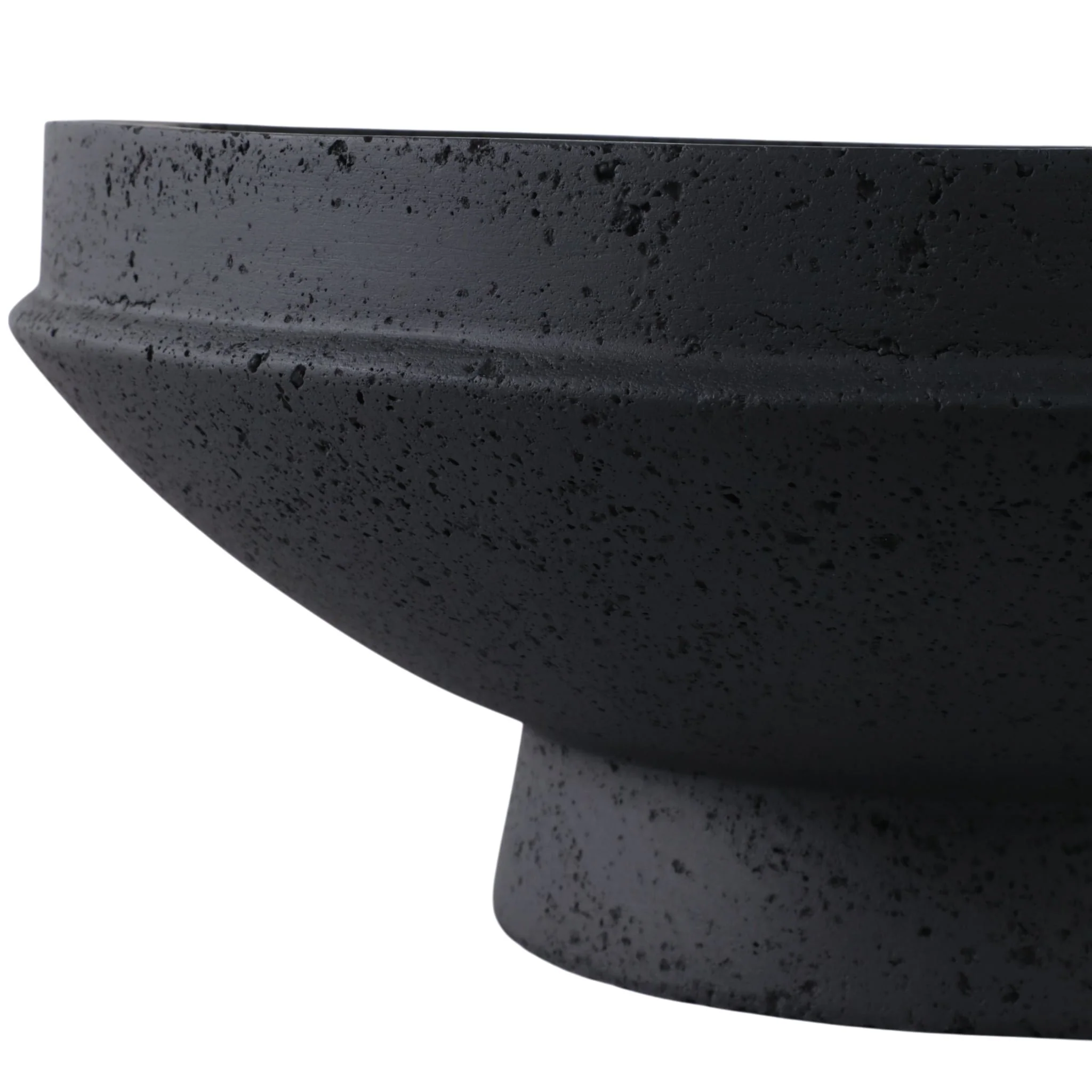 S/2 15/20" Pedestal Bowl Planters, Black - Image 4