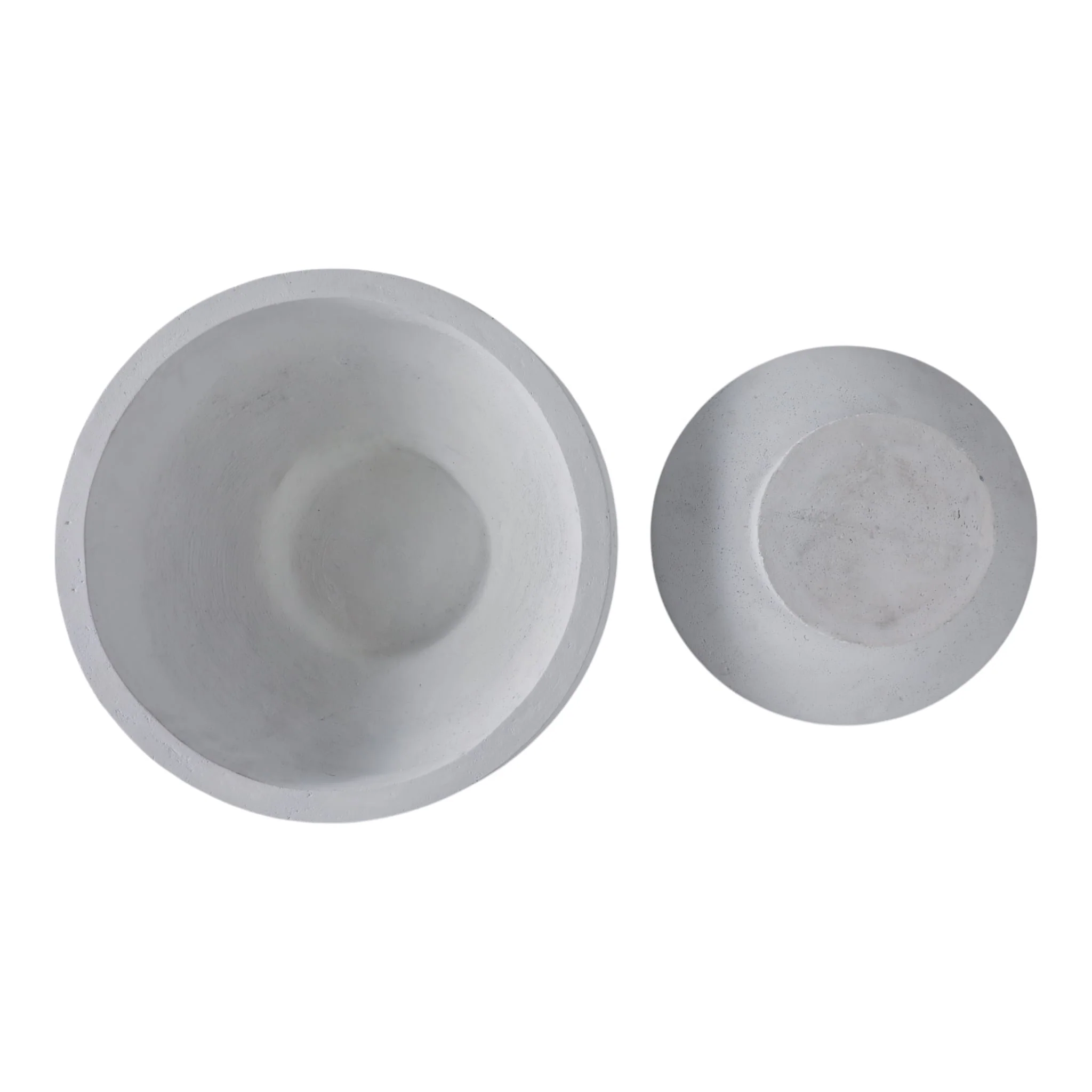 S/2 15/20" Pedestal Bowl Planters, White - Image 6