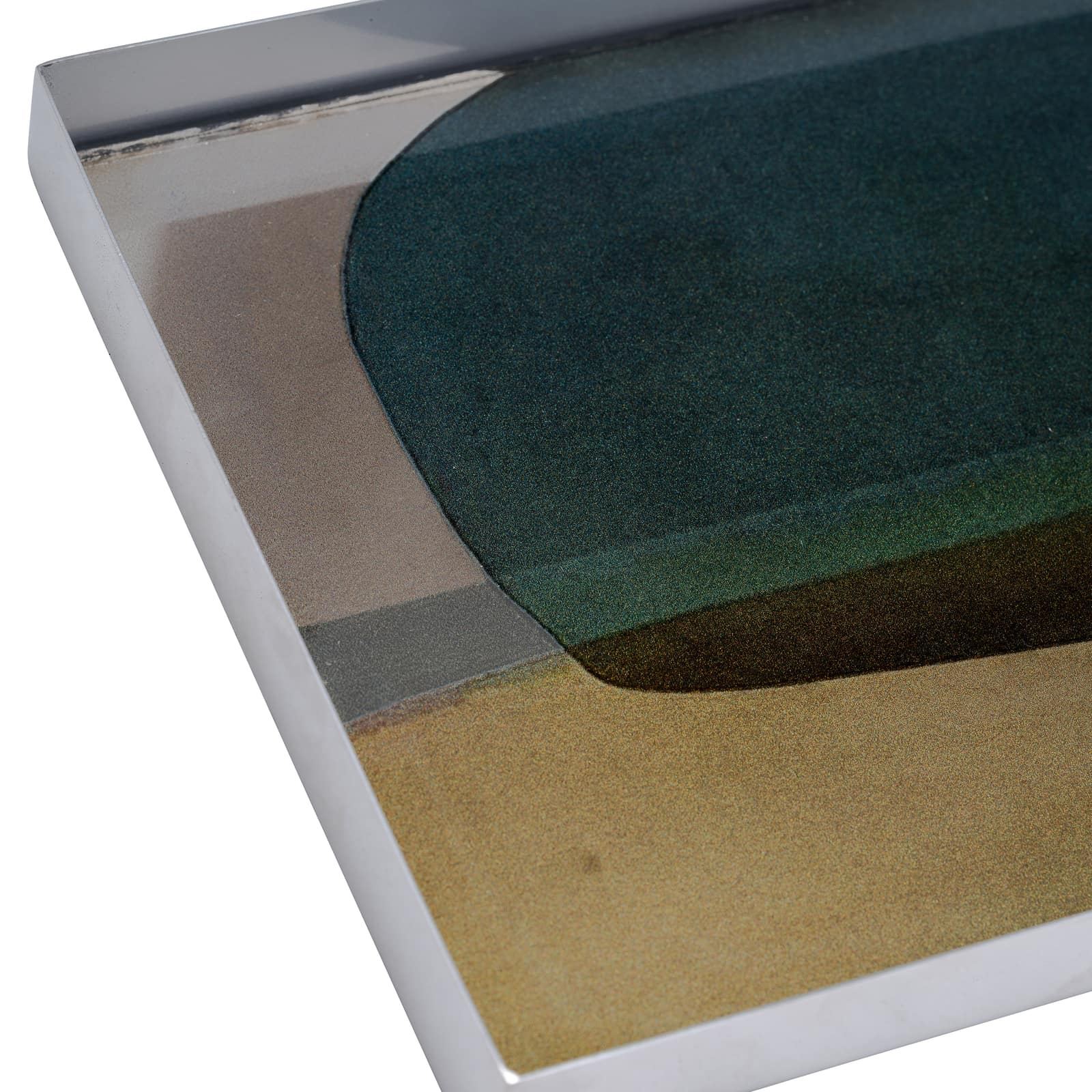 S/2 16/20"l, Metal/glass Tray, Nickel/multi - Image 4