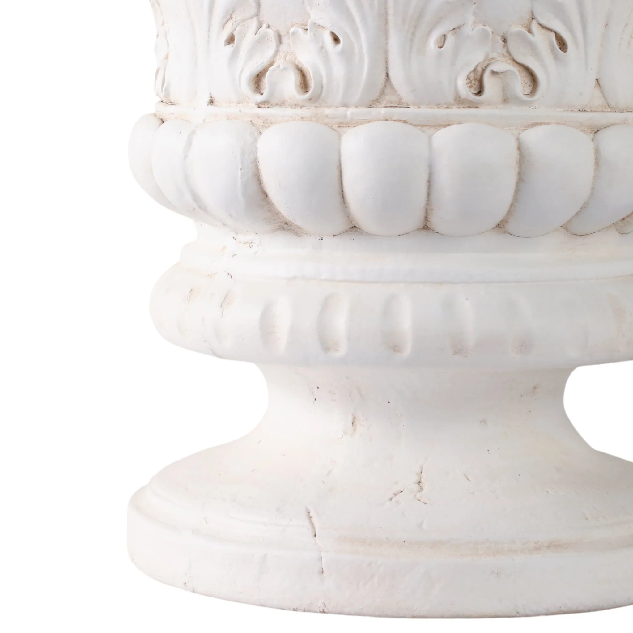 S/2 16/22" Traditional Urn Planters, Ivory - Image 4