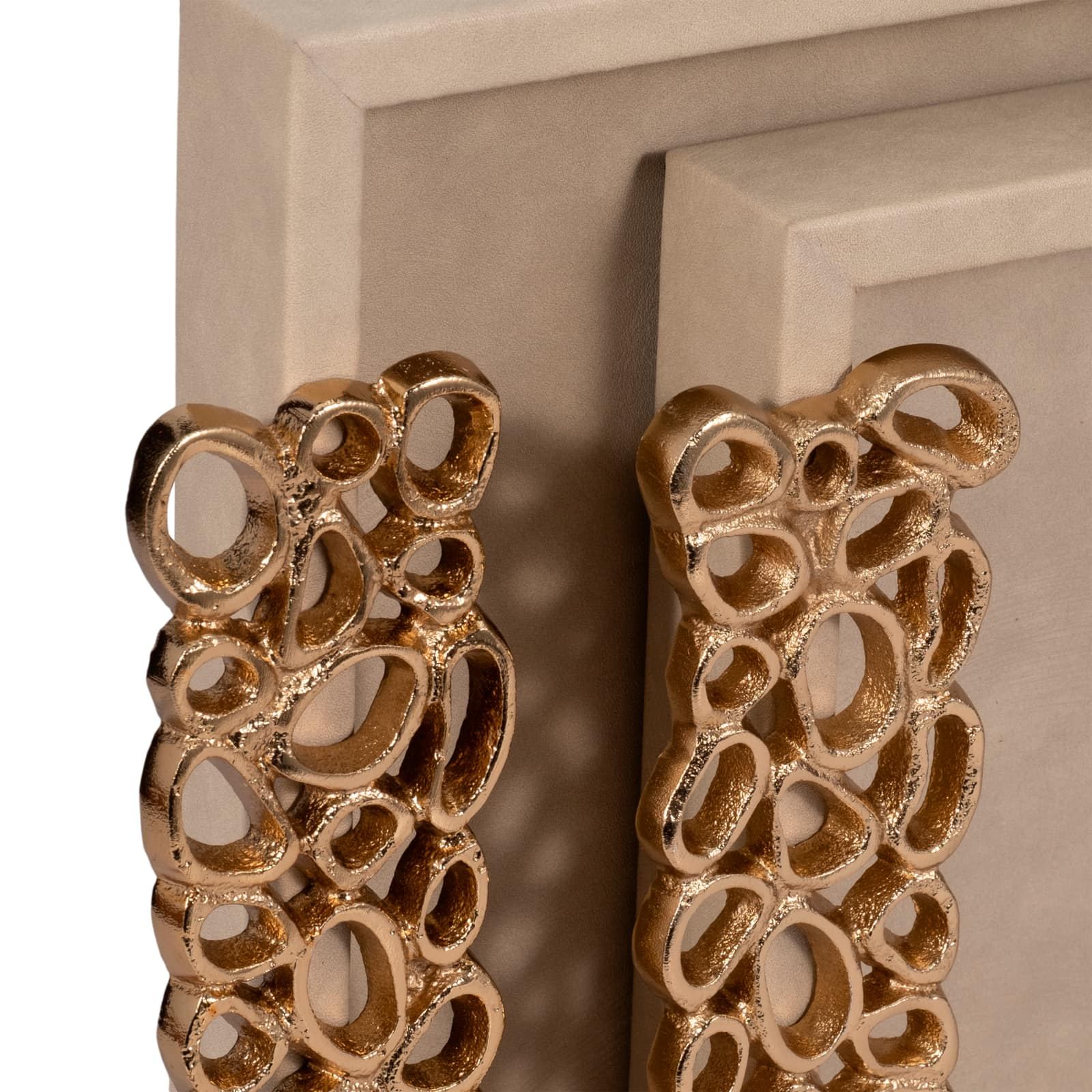 S/2 16/22" Trays With Gold Open Cut-out Handles, I - Image 6