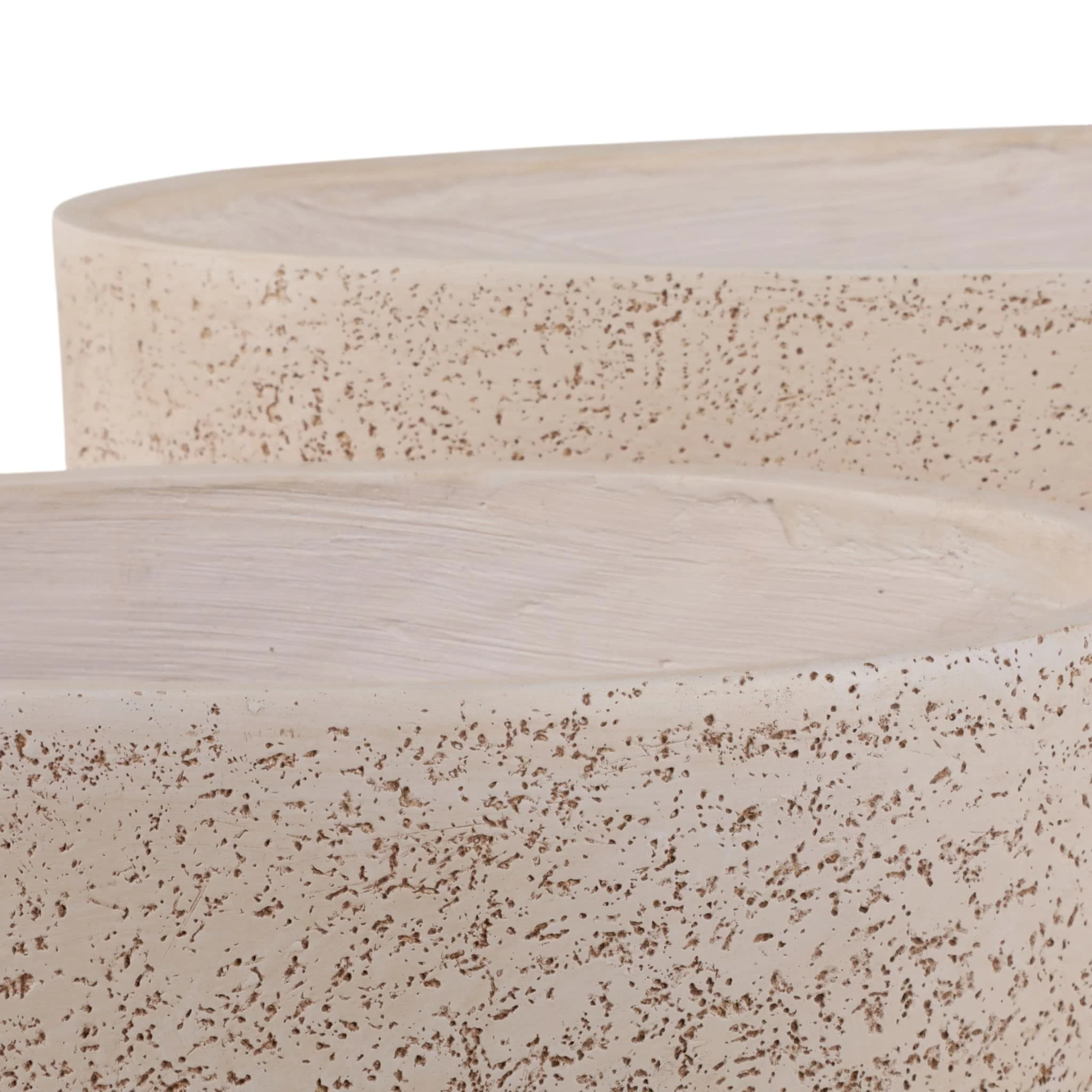S/2 18/22" Oblong Cement Texture Resin Planters - Image 5