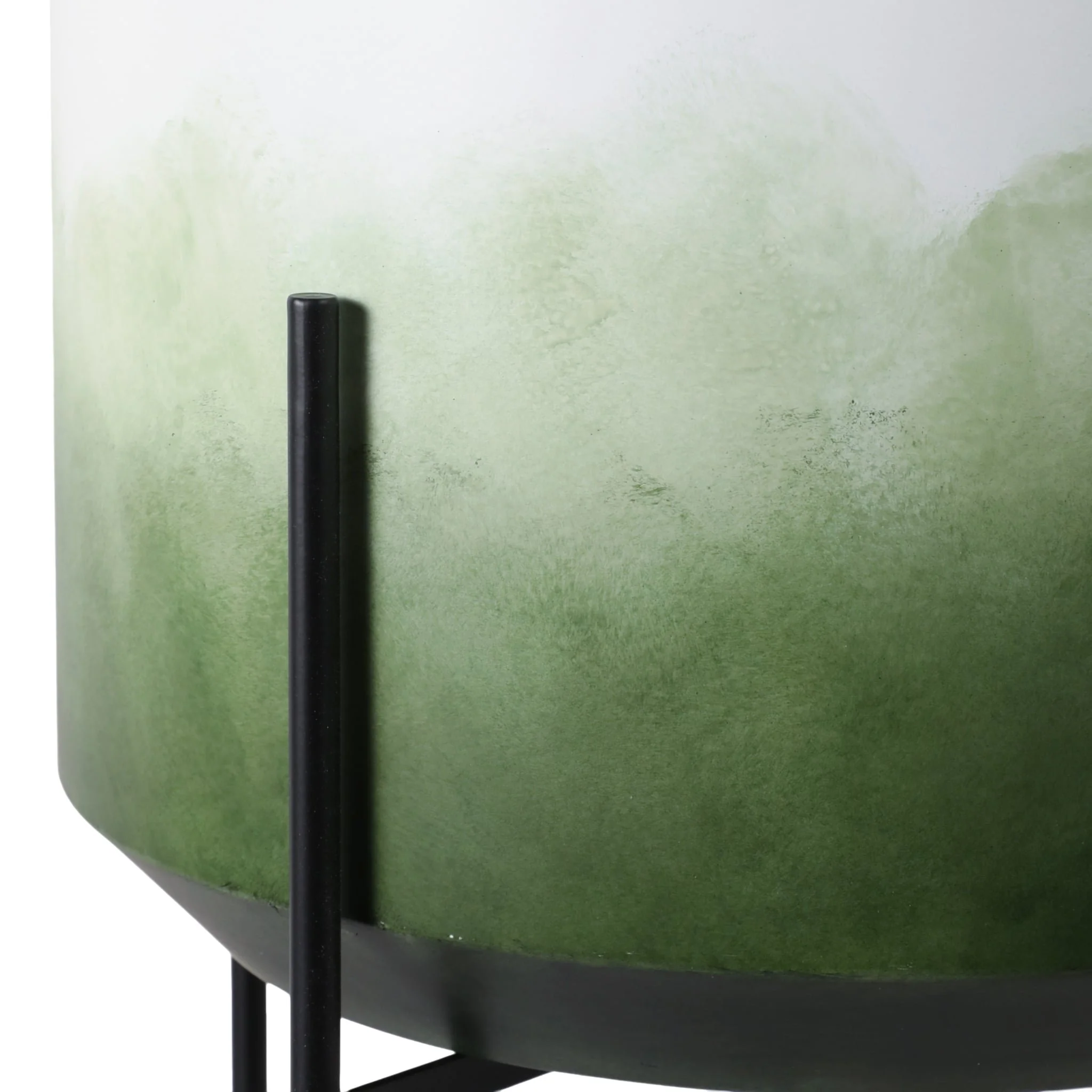 S/2 19/23" Gradient Metal Planters On Stands, Gree - Image 5
