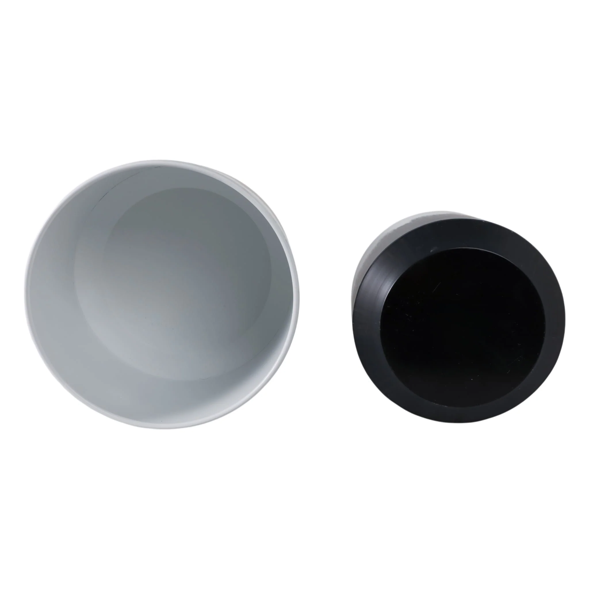 S/2 19/23" Metal Planters On Stands, White/blk Kd - Image 7