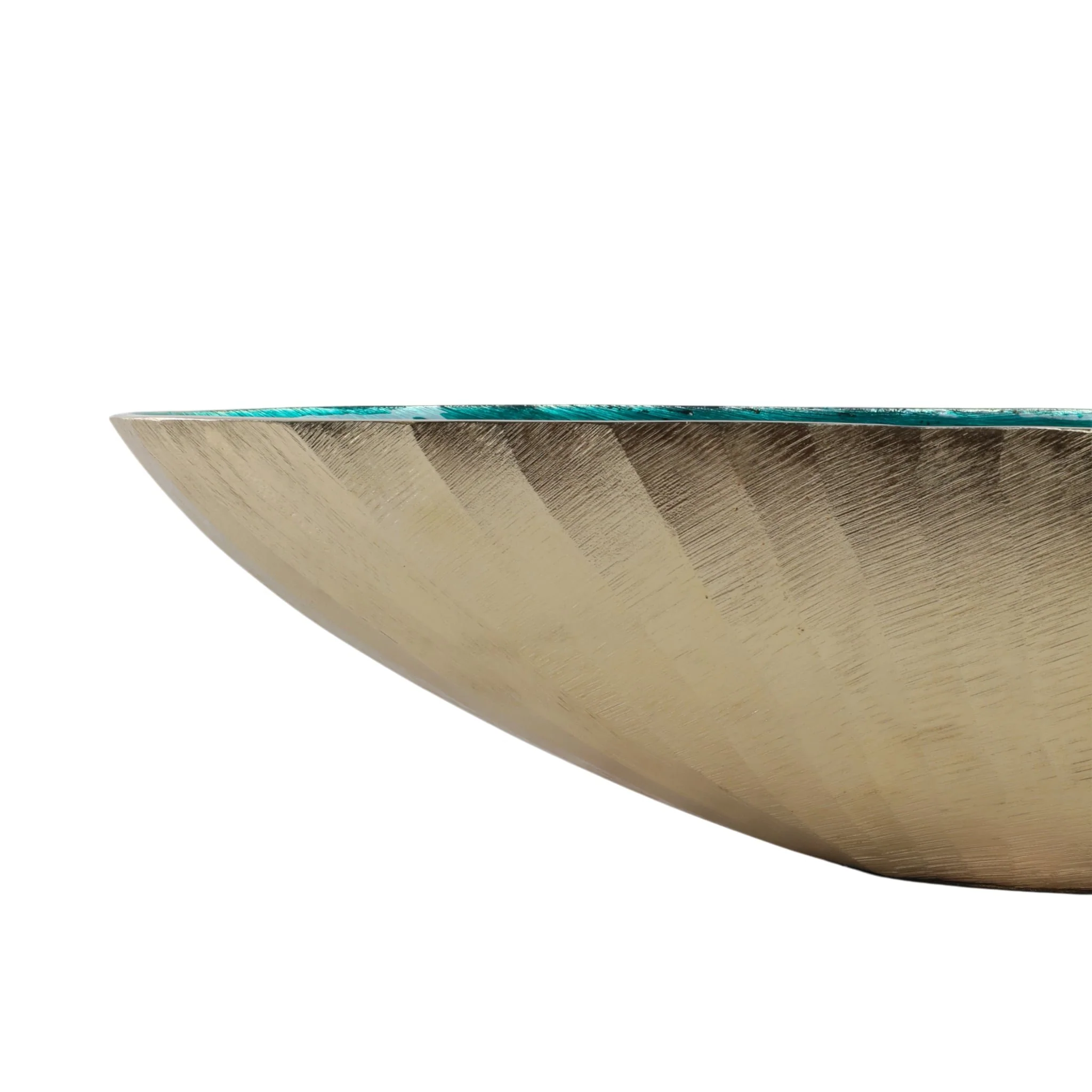 S/2 20/23" Oval Metal Bowl W/ Enamel, Blue/gold - Image 5