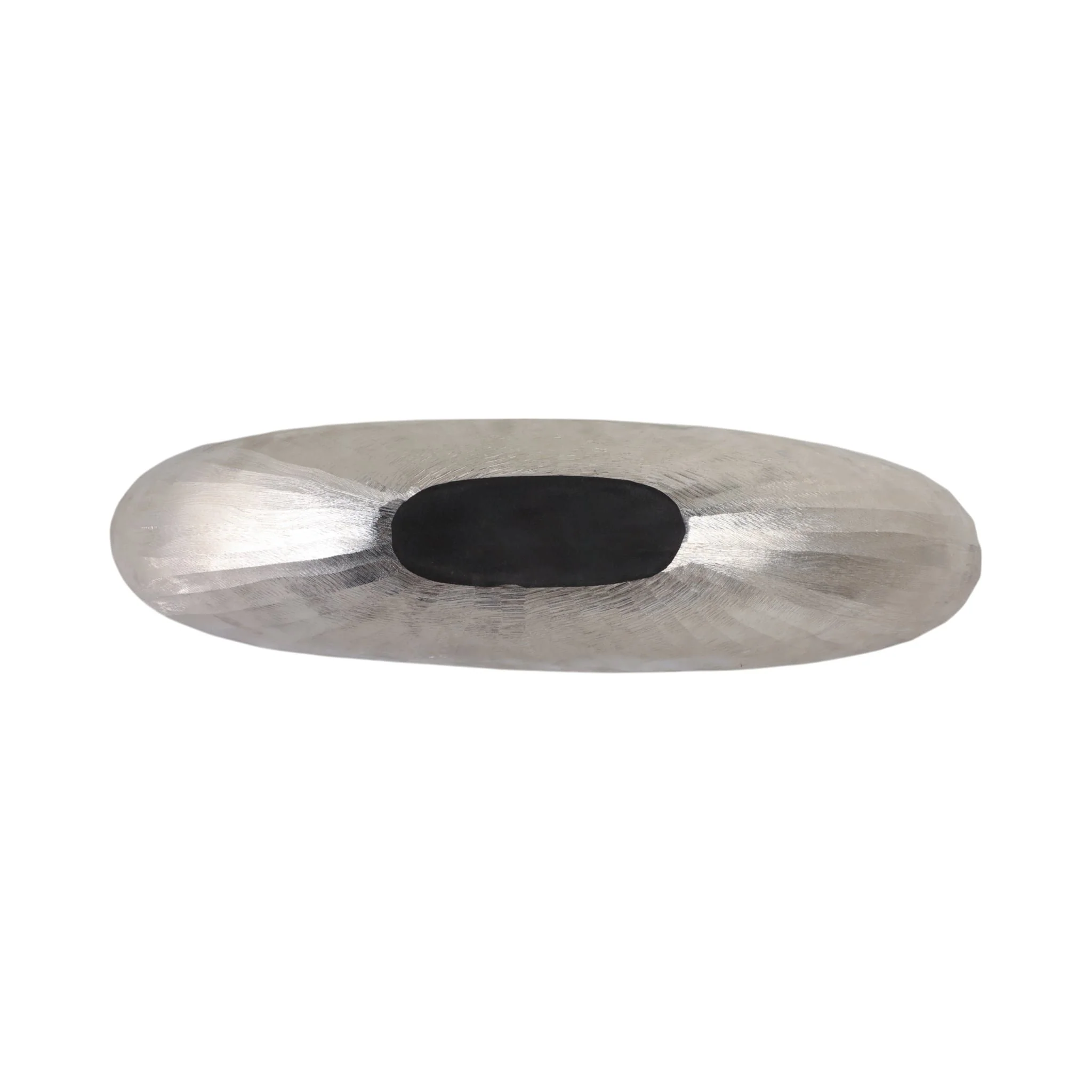 S/2 20/23" Oval Metal Bowl W/ Enamel,light Blu/sil - Image 8