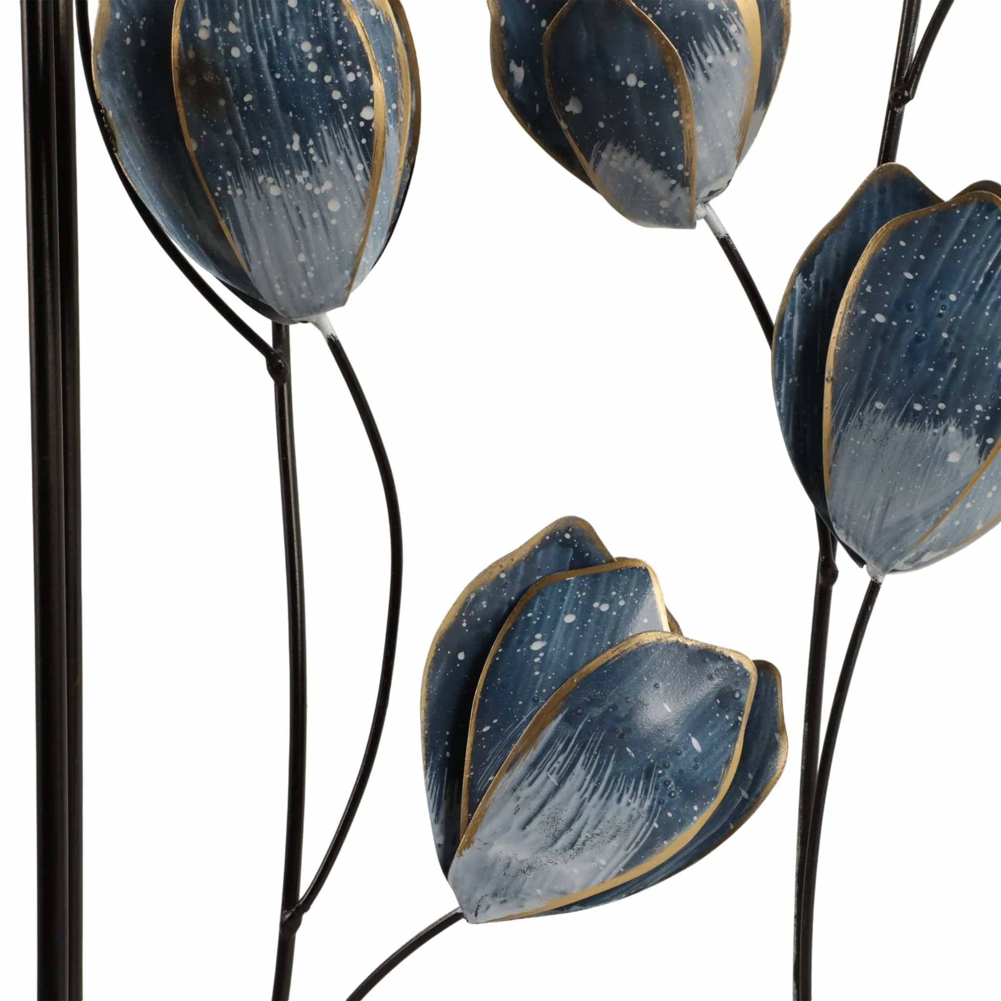 S/2 32" Blooming Flowers Metal Wall Panels, Blue/b - Image 4