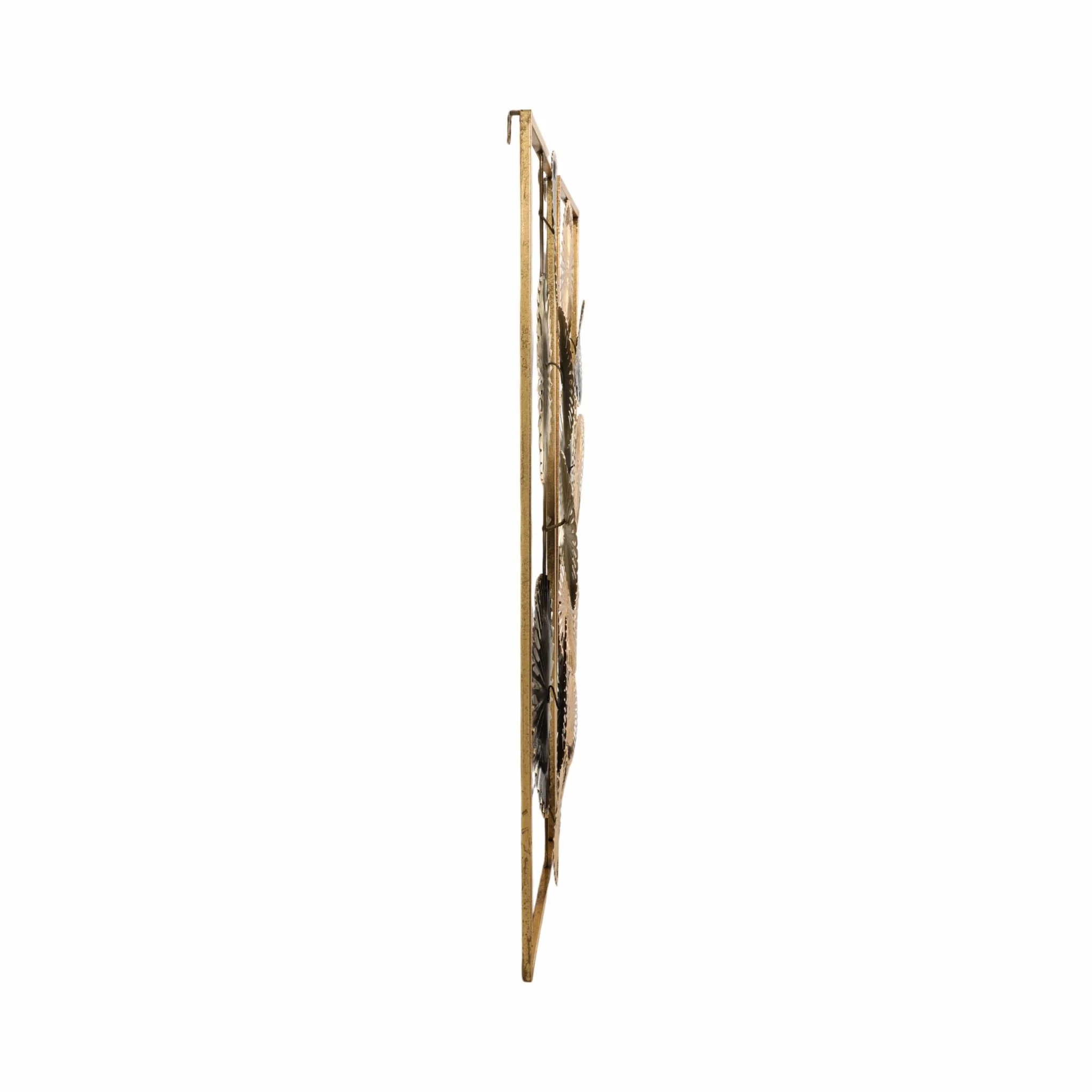 S/2 32" Pierced Disc Metal Wall Panels, Gold Multi - Image 3
