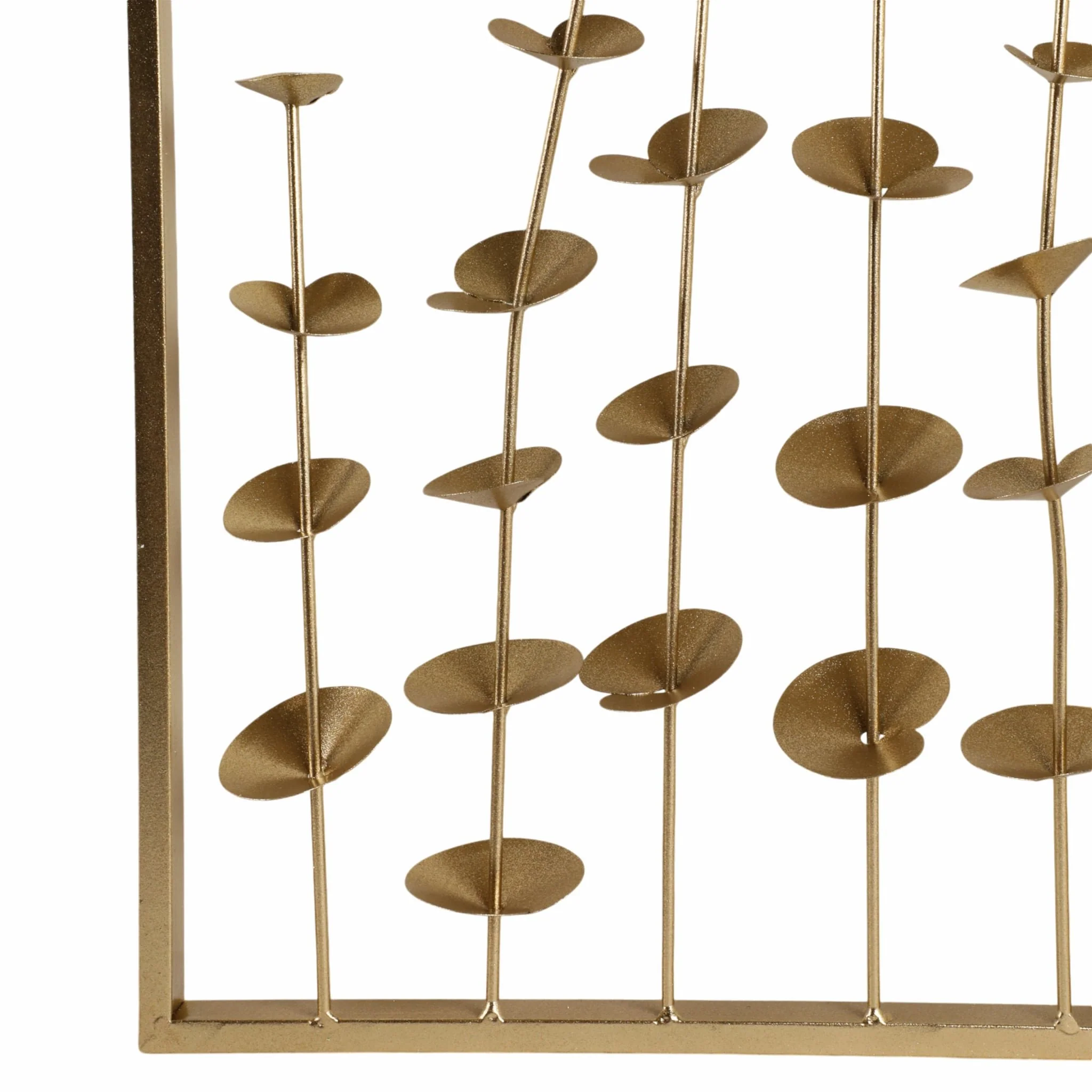 S/2 32" Small Blooms Metal Wall Panels, Gold - Image 4