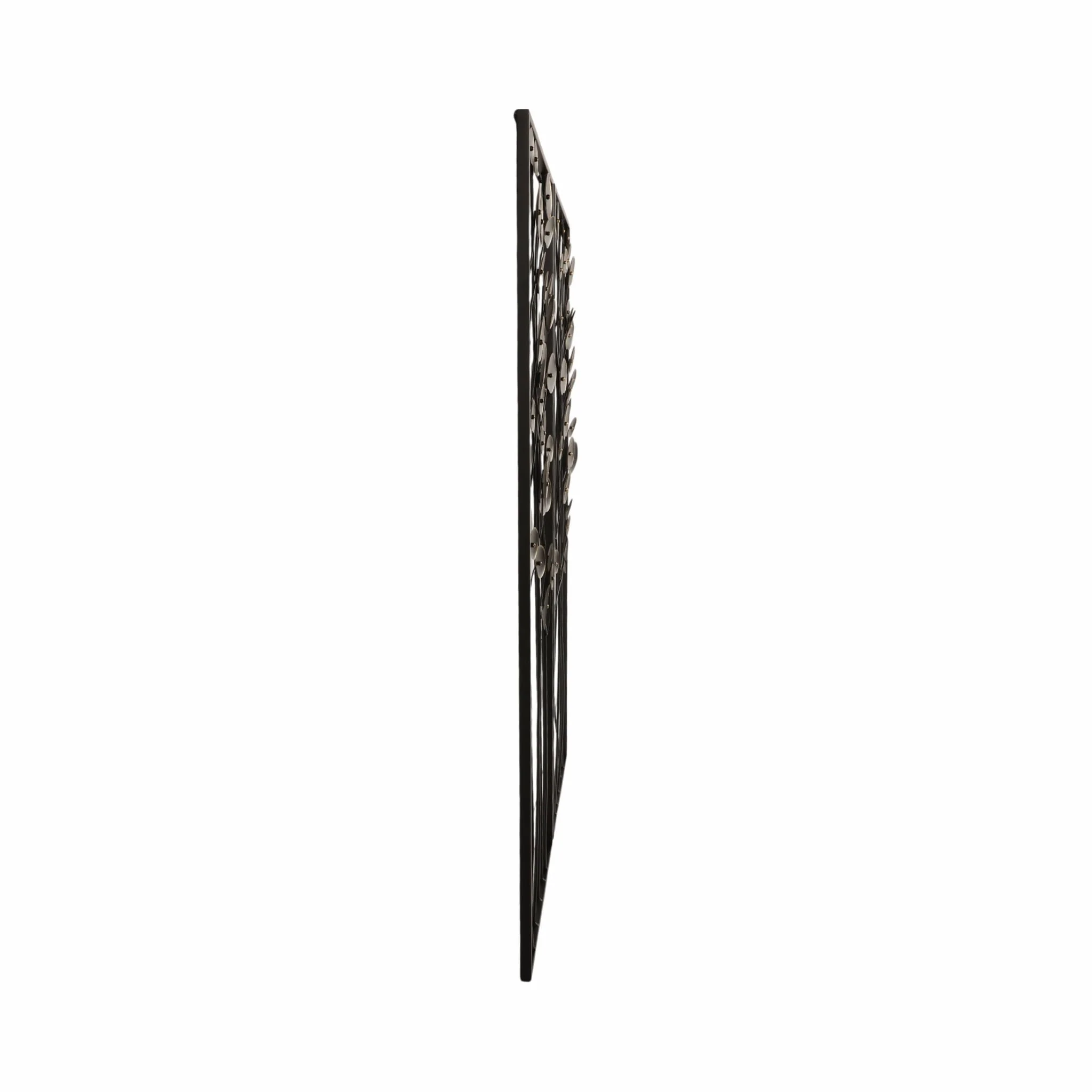 S/2 36" Dainty Flowers Metal Wall Decor, Black/gol - Image 3