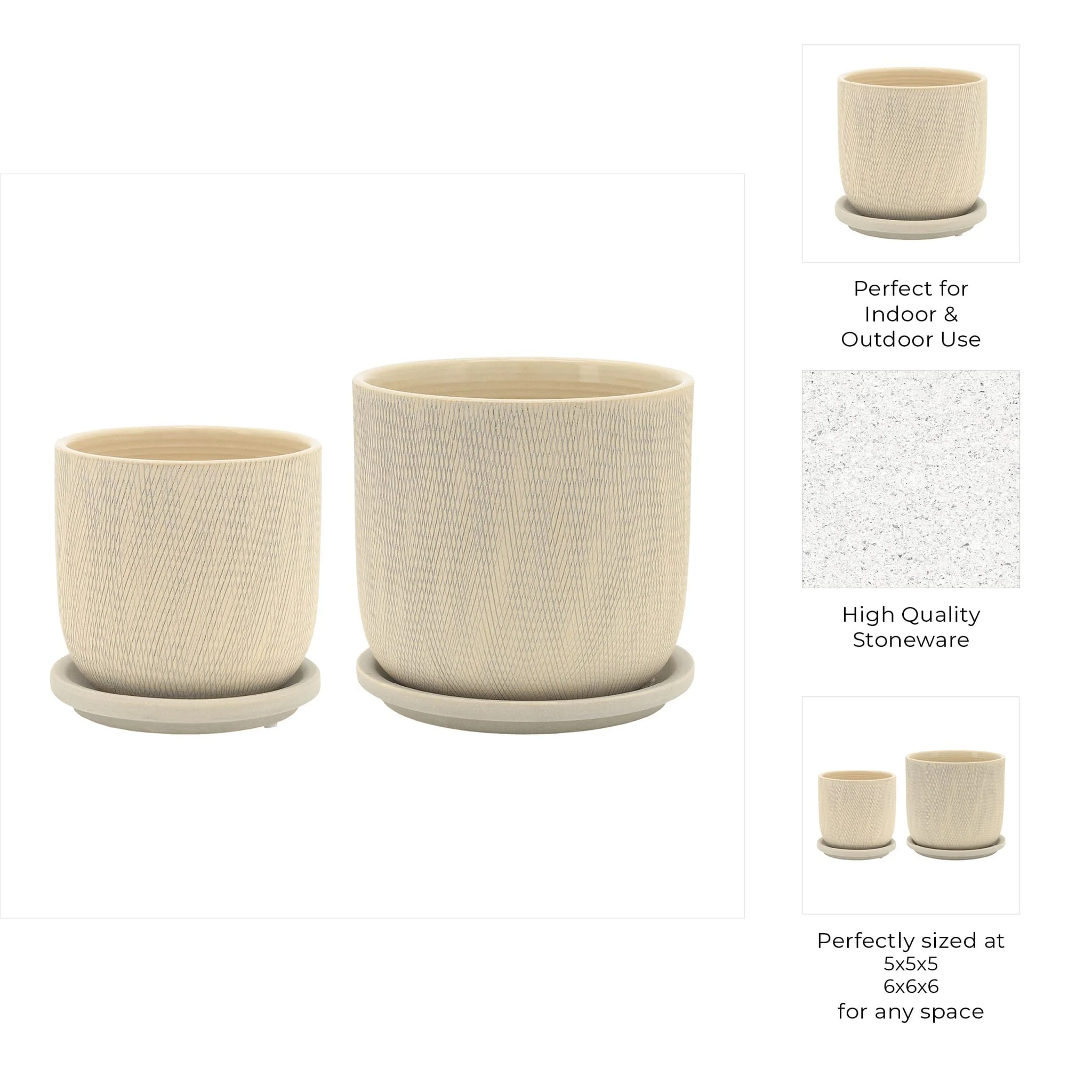 S/2 5/6" Mesh Planter W/ Saucer, Sage - Image 10